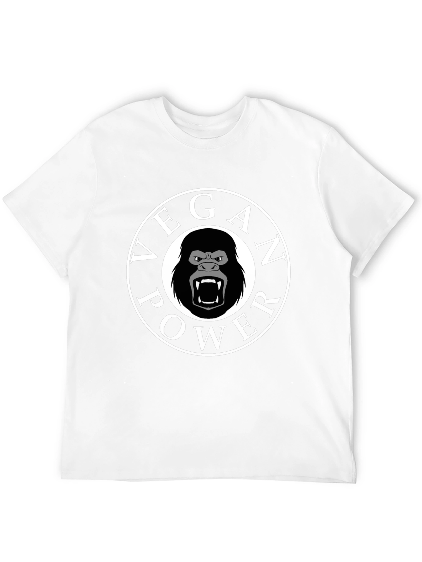 Vegan Power Gorilla T-Shirt - Black