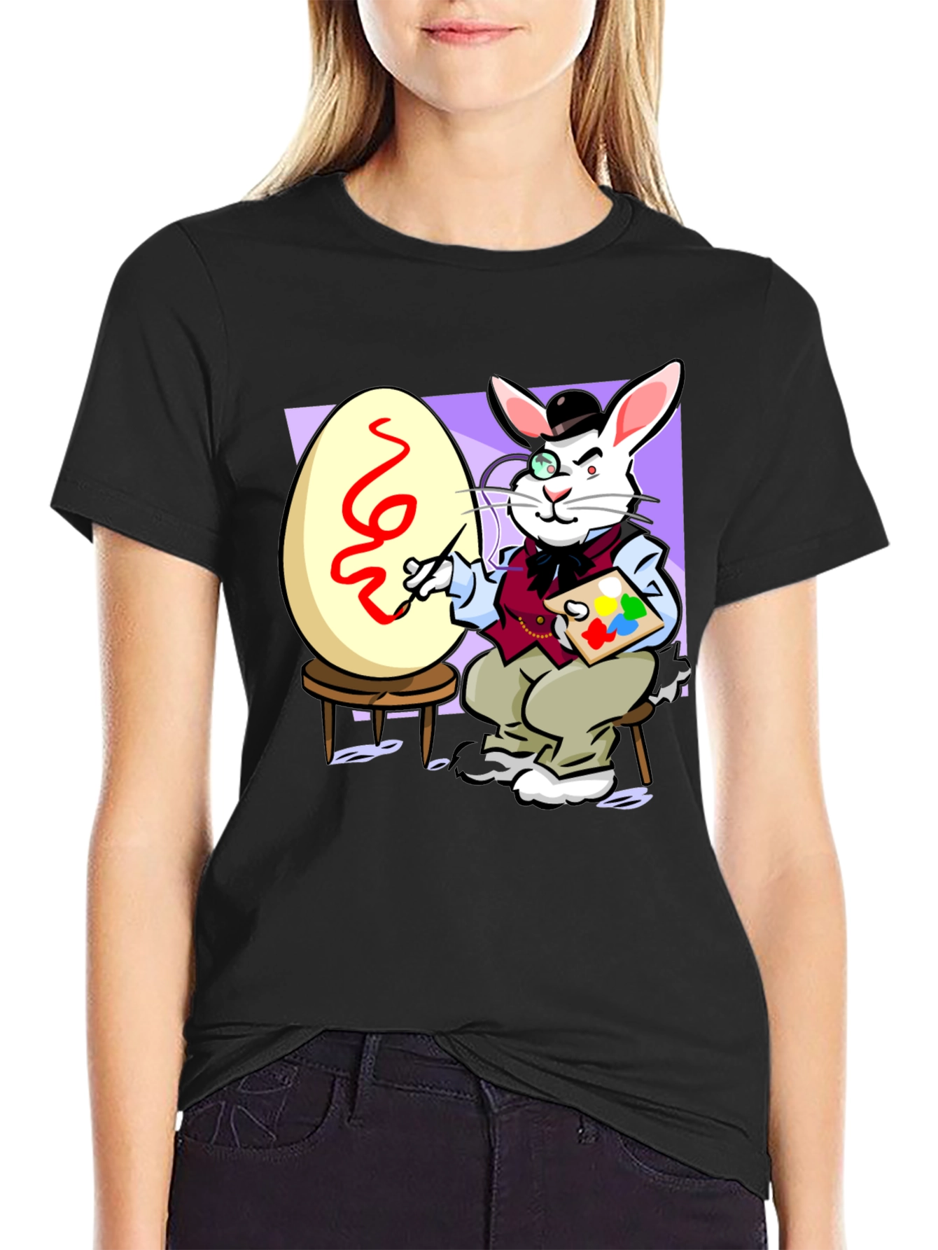 Easter Bunny Artist Novelty T-Shirt