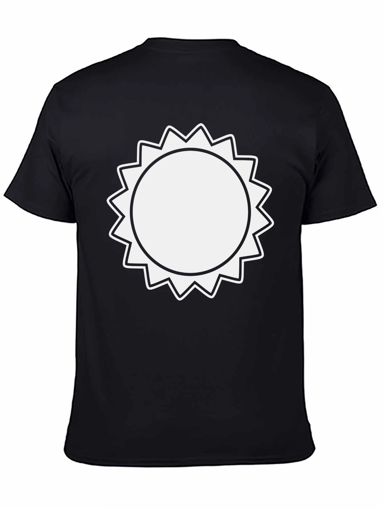 Modern Sun Graphic Black T-Shirt