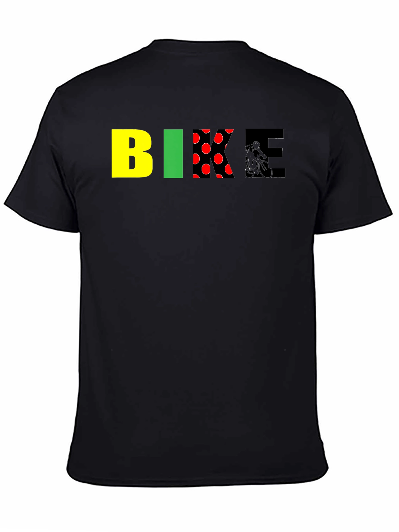 Bike Graphic Tee - Black Cotton Blend