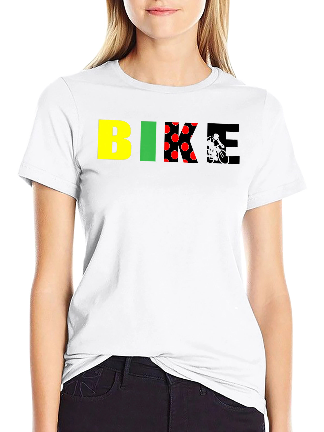 Bike Graphic Tee - Black Cotton Blend