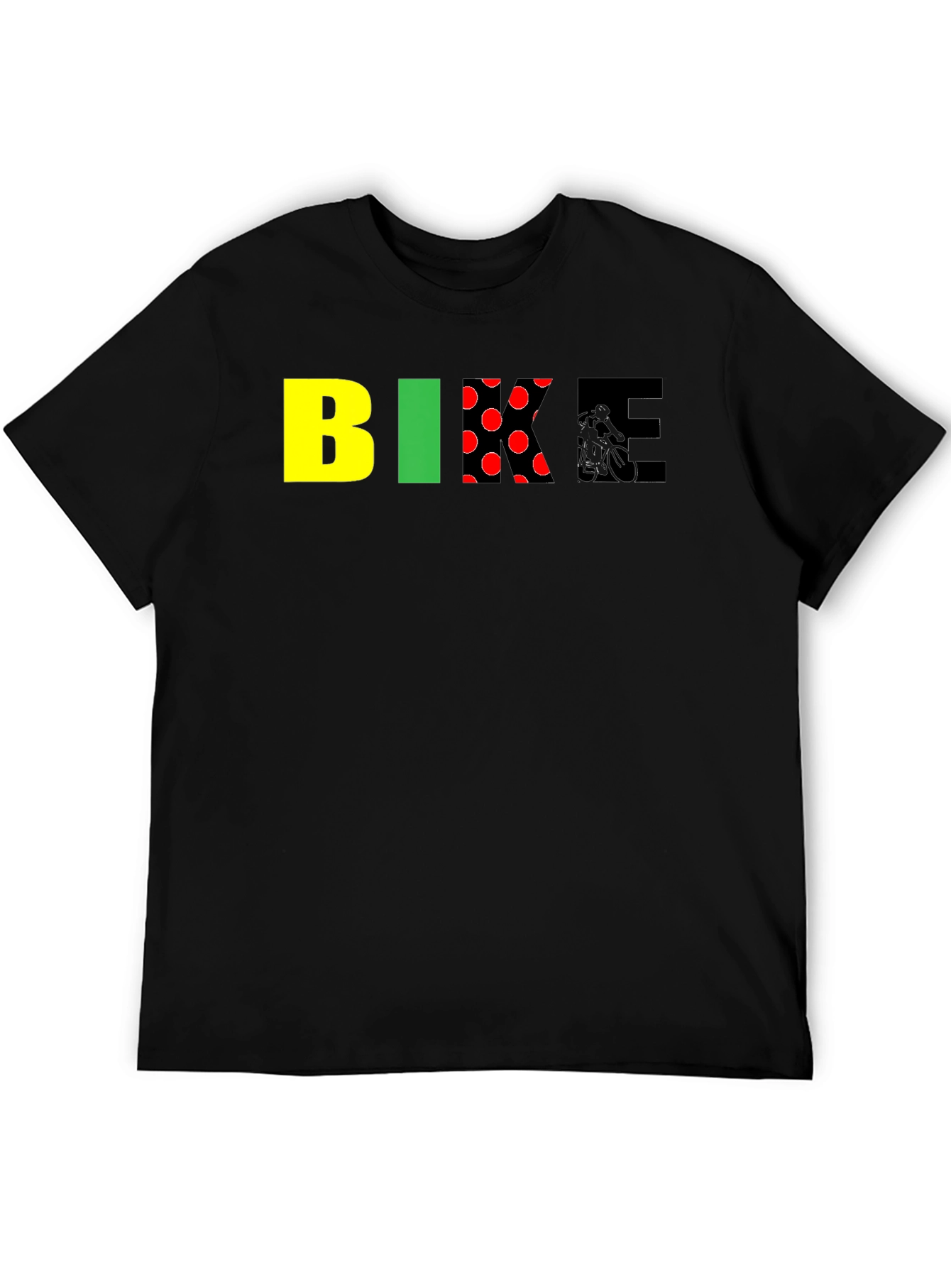 Bike Graphic Tee - Black Cotton Blend
