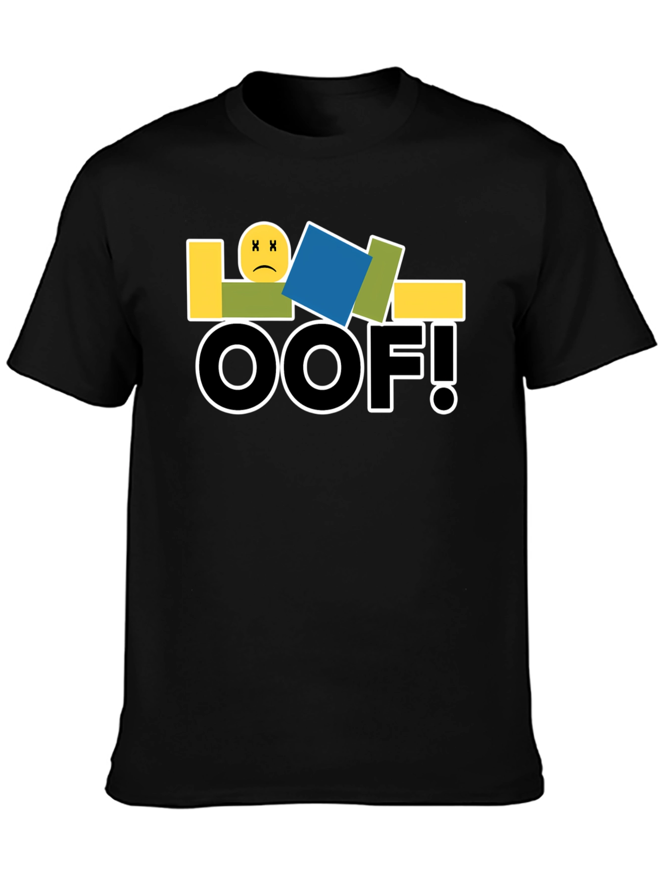 LOL OOF! Funny T-Shirt Black Cotton Casual Tee