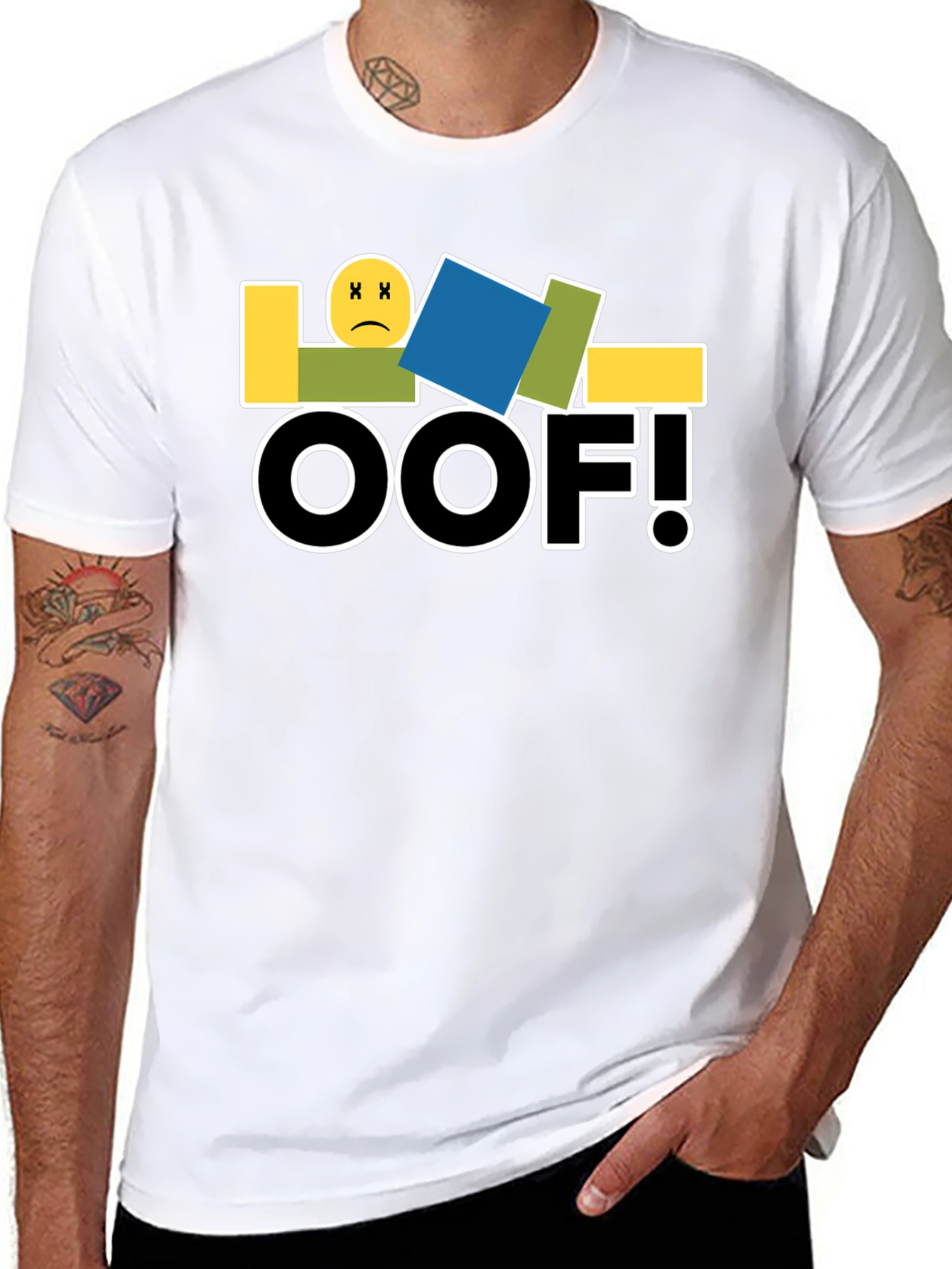 LOL OOF! Funny T-Shirt Black Cotton Casual Tee