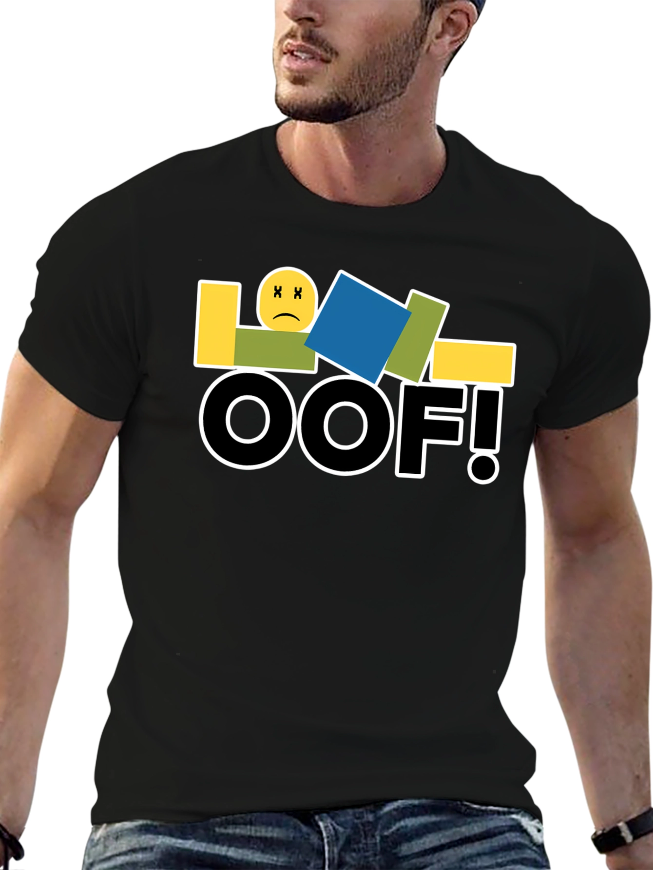 LOL OOF! Funny T-Shirt Black Cotton Casual Tee