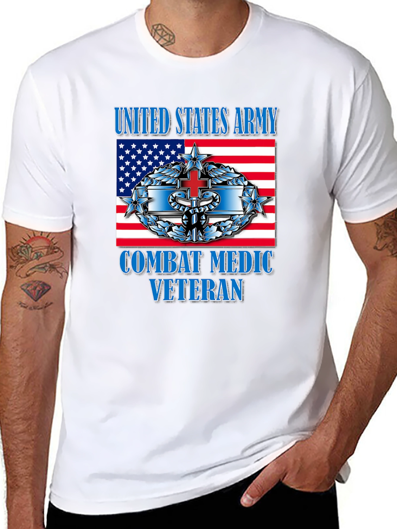 Combat Medic Veteran T-Shirt - US Army Graphic Tee