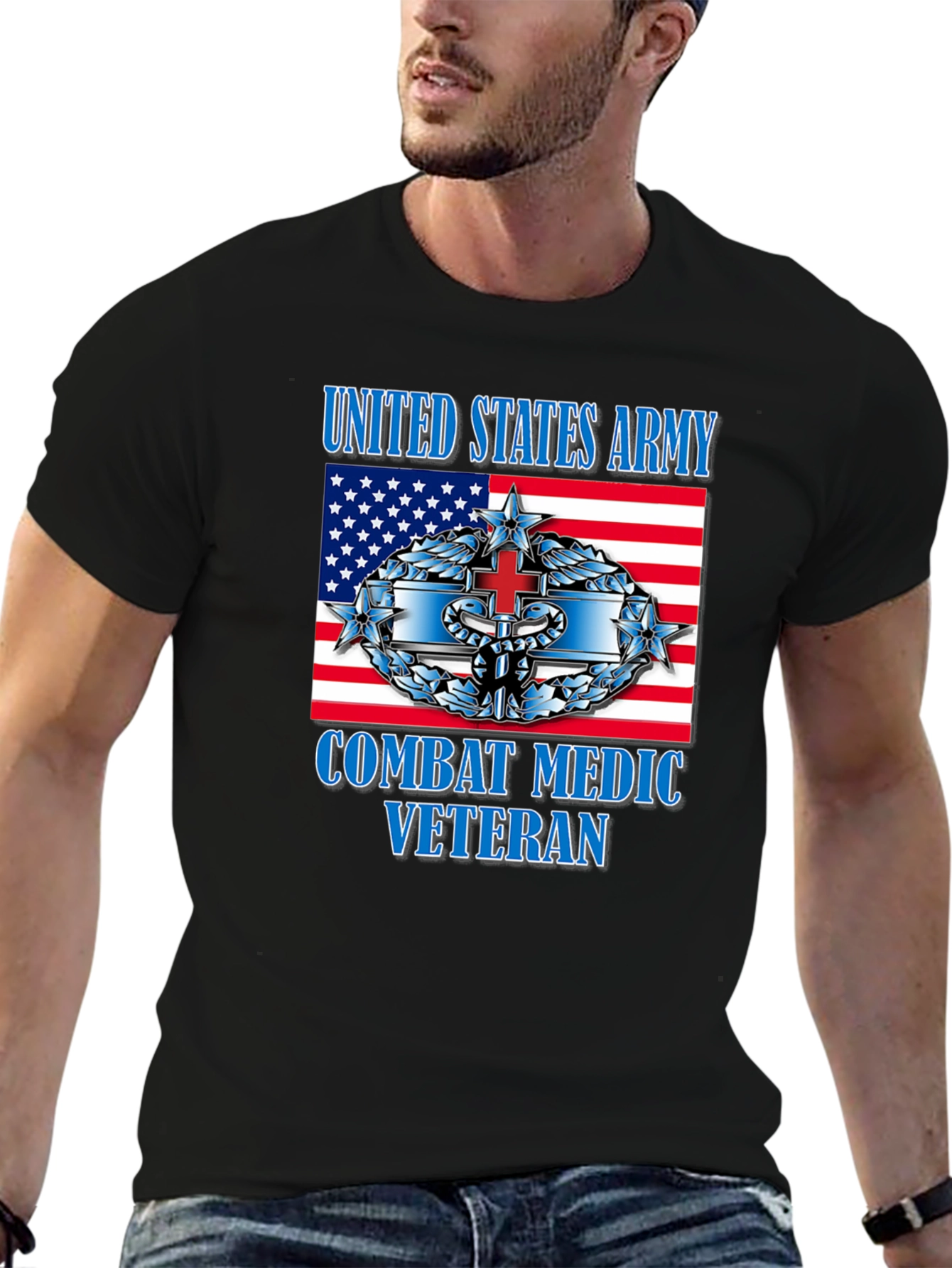 Combat Medic Veteran T-Shirt - US Army Graphic Tee