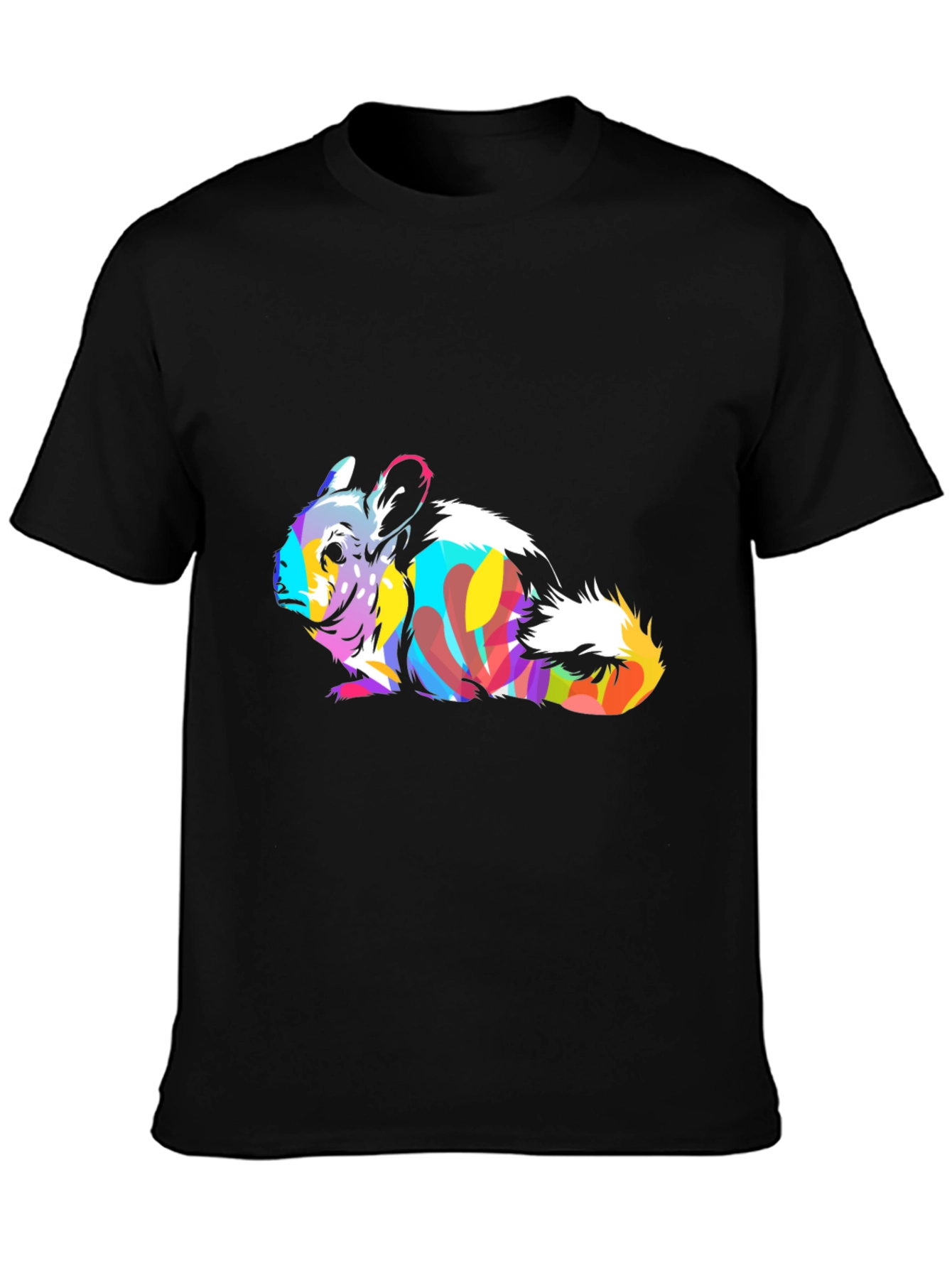 Vibrant Chinchilla Graphic Tee - Unique Animal Print