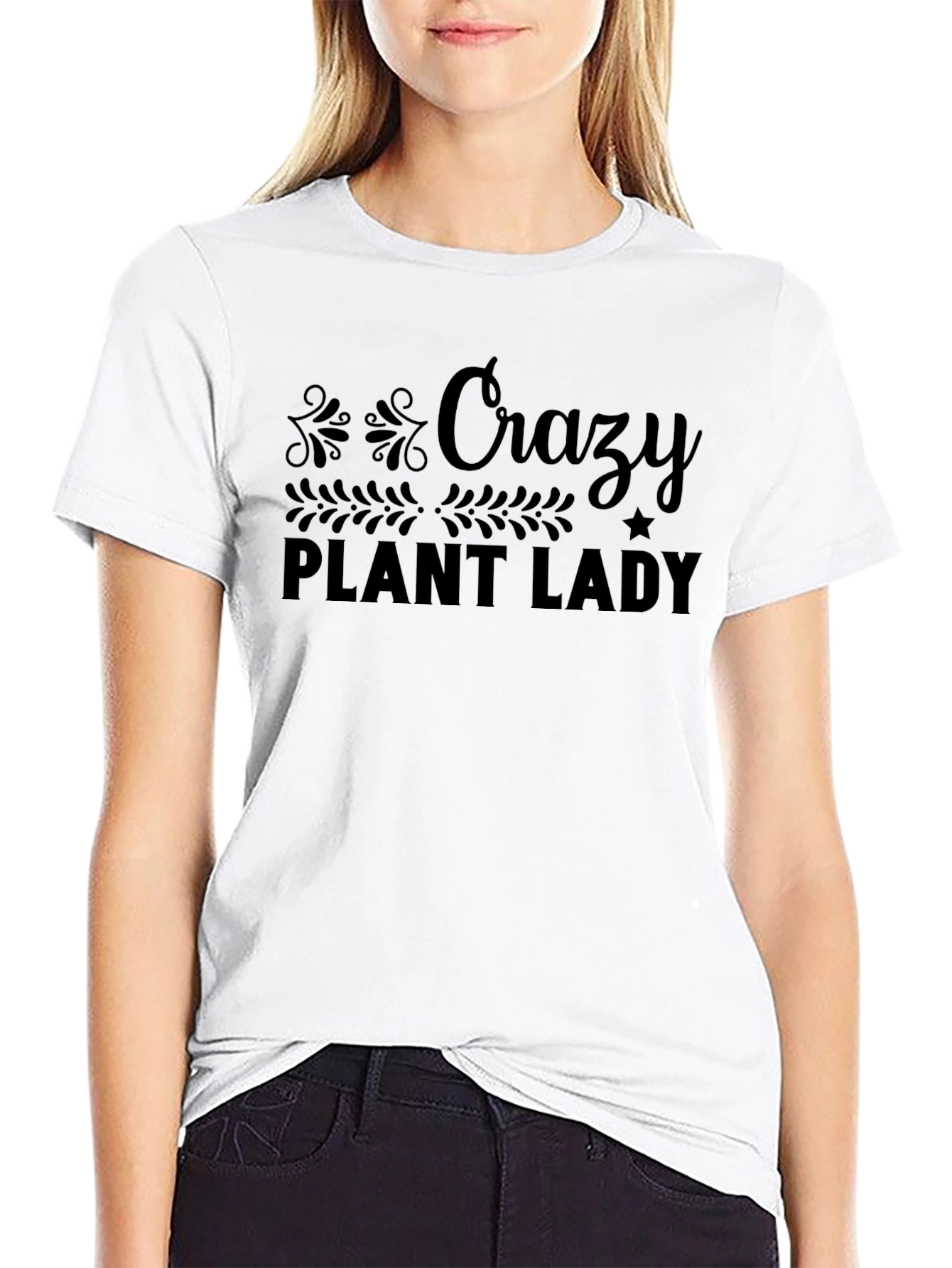 Crazy Plant Lady Graphic T-Shirt - Black
