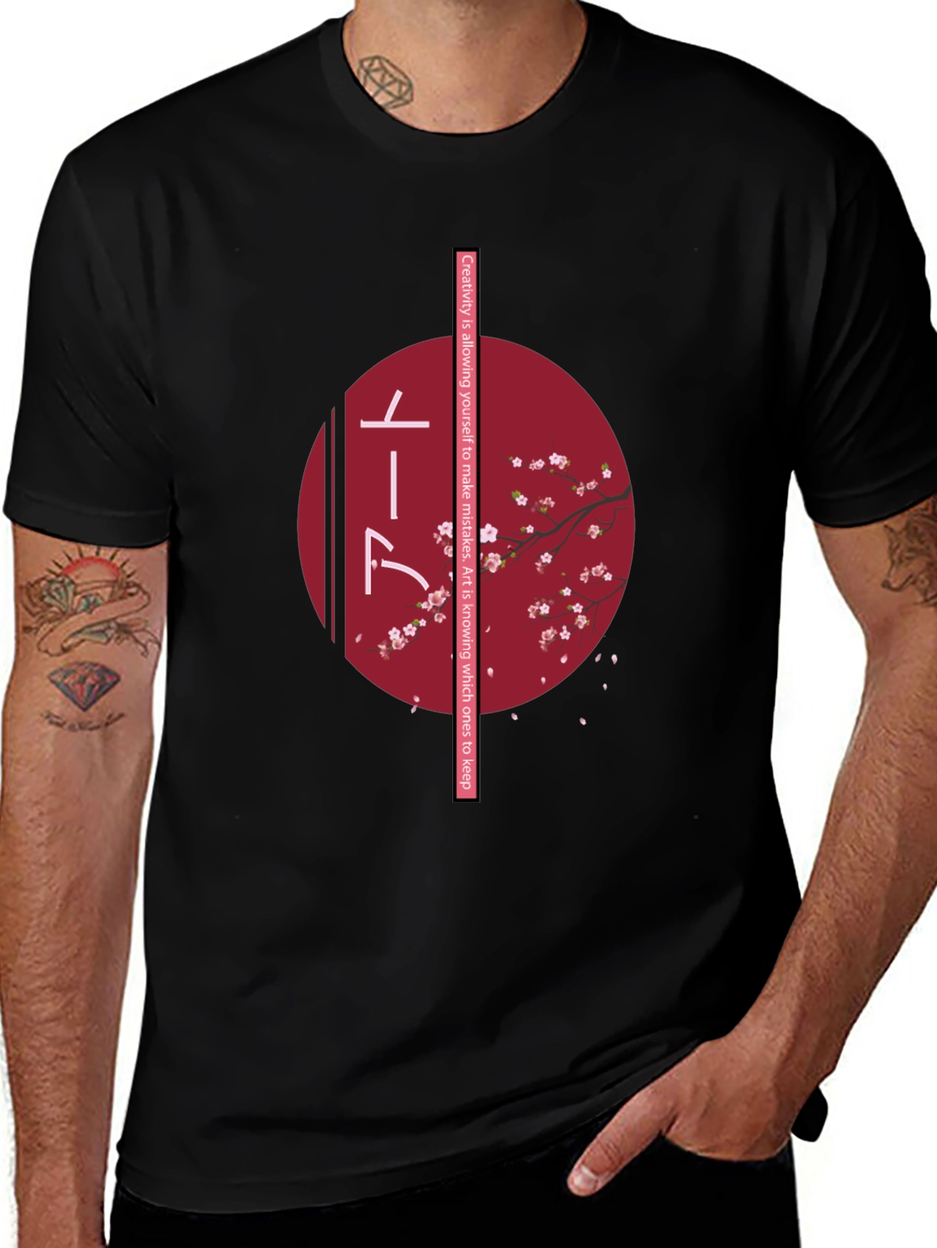 Japanese Art Cherry Blossom Graphic Tee