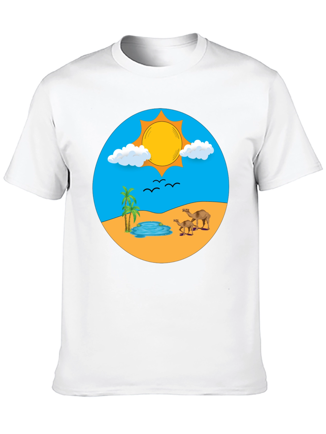 Desert Oasis Graphic T-Shirt - Black