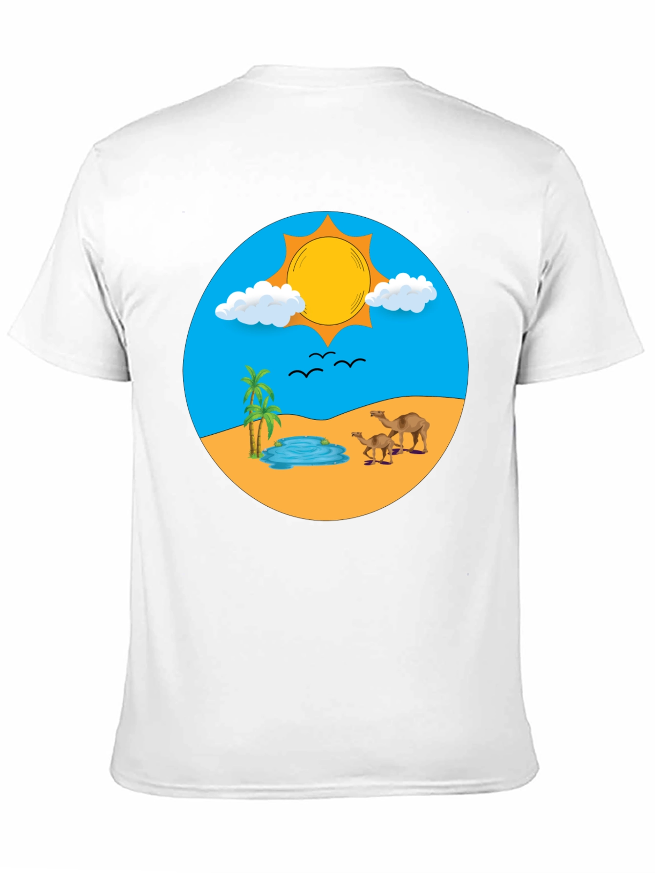 Desert Oasis Graphic T-Shirt - Black