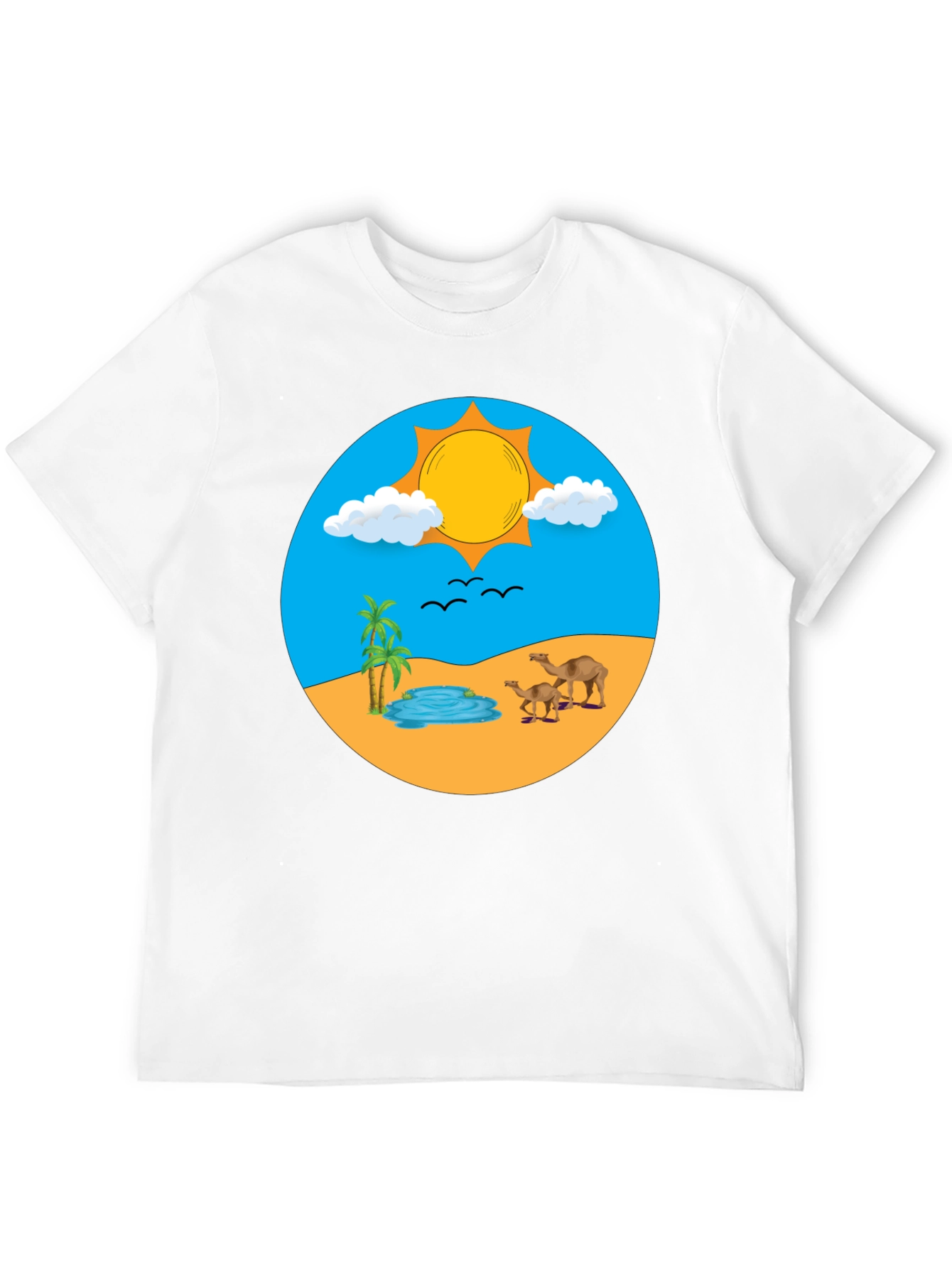 Desert Oasis Graphic T-Shirt - Black