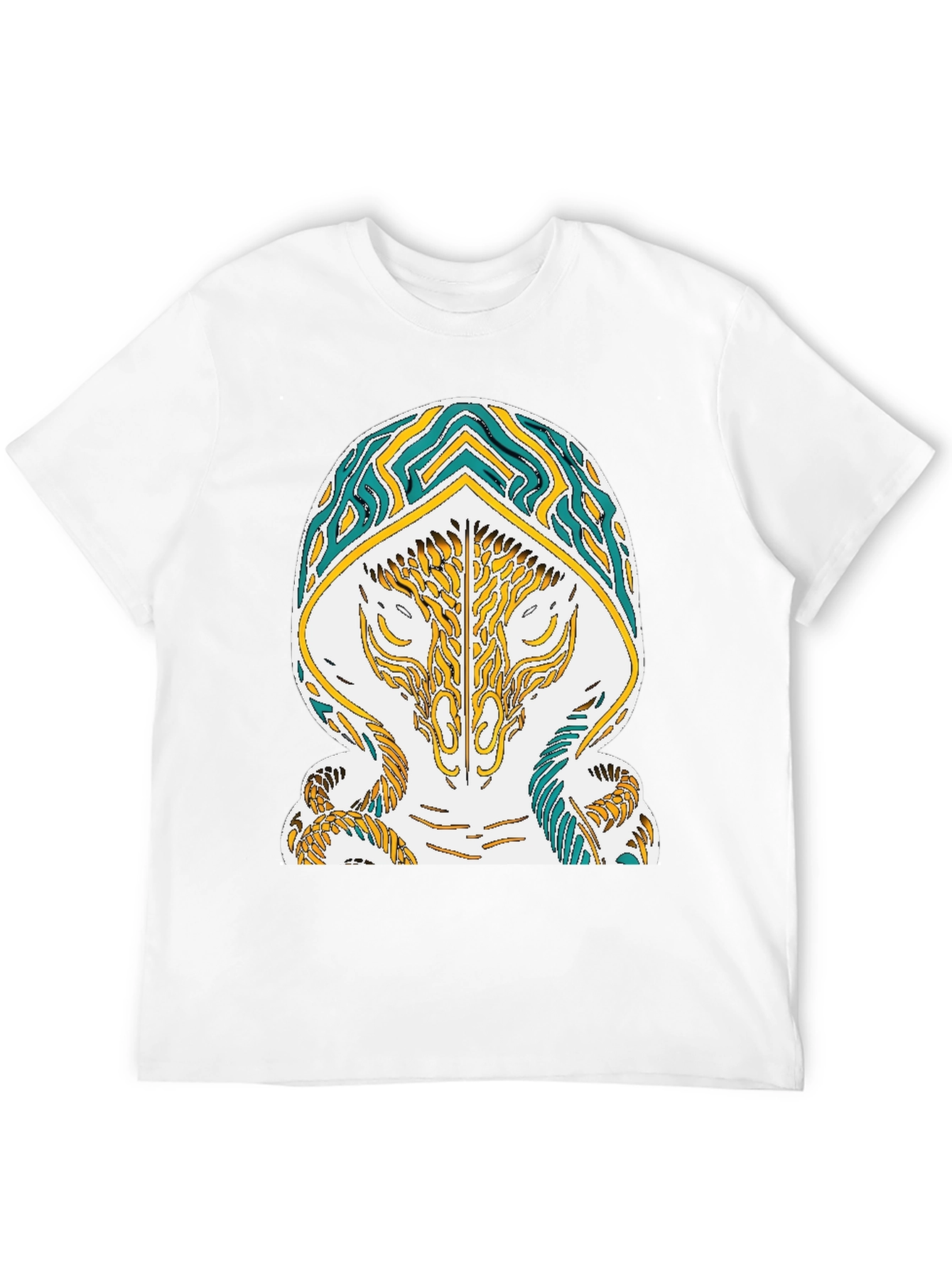 Mystic Serpent Graphic Tee - Black Cotton