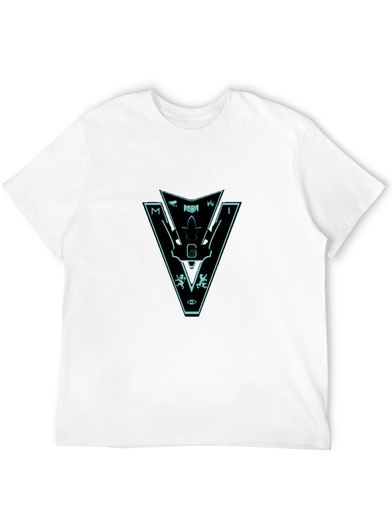Mens Black Graphic Tee - Mystery Intrigue Design