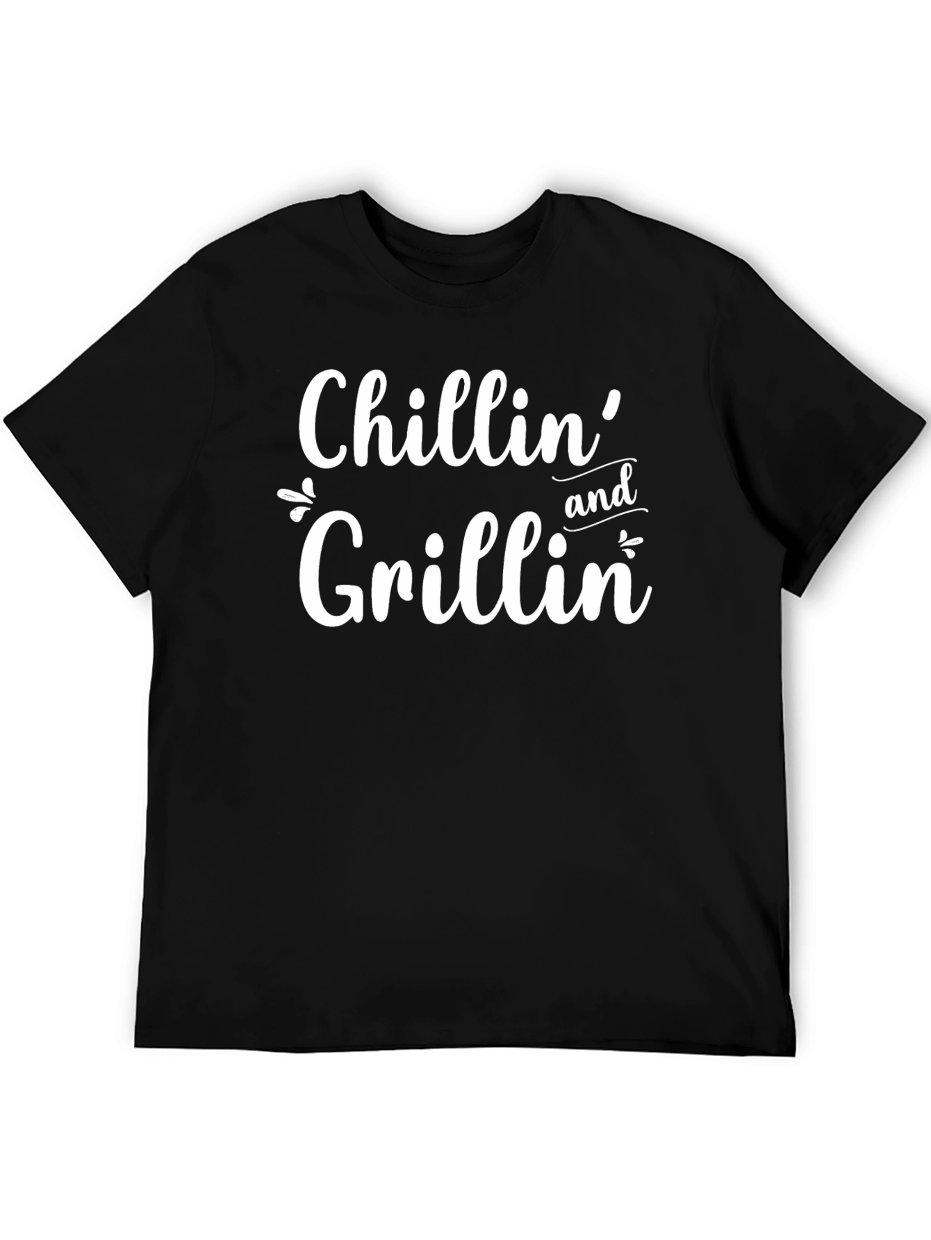 Chillin and Grillin Graphic Tee - Black