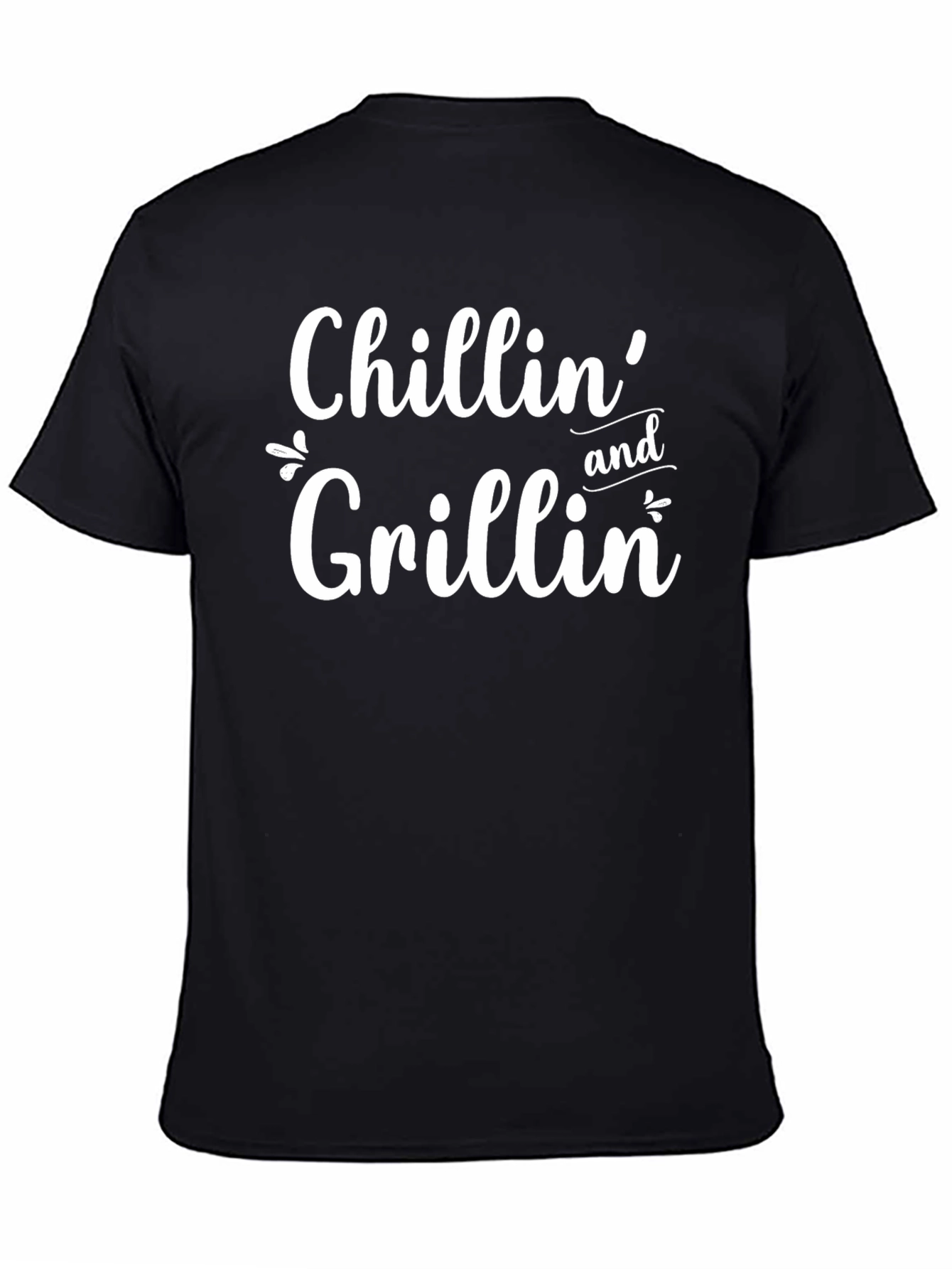 Chillin and Grillin Graphic Tee - Black