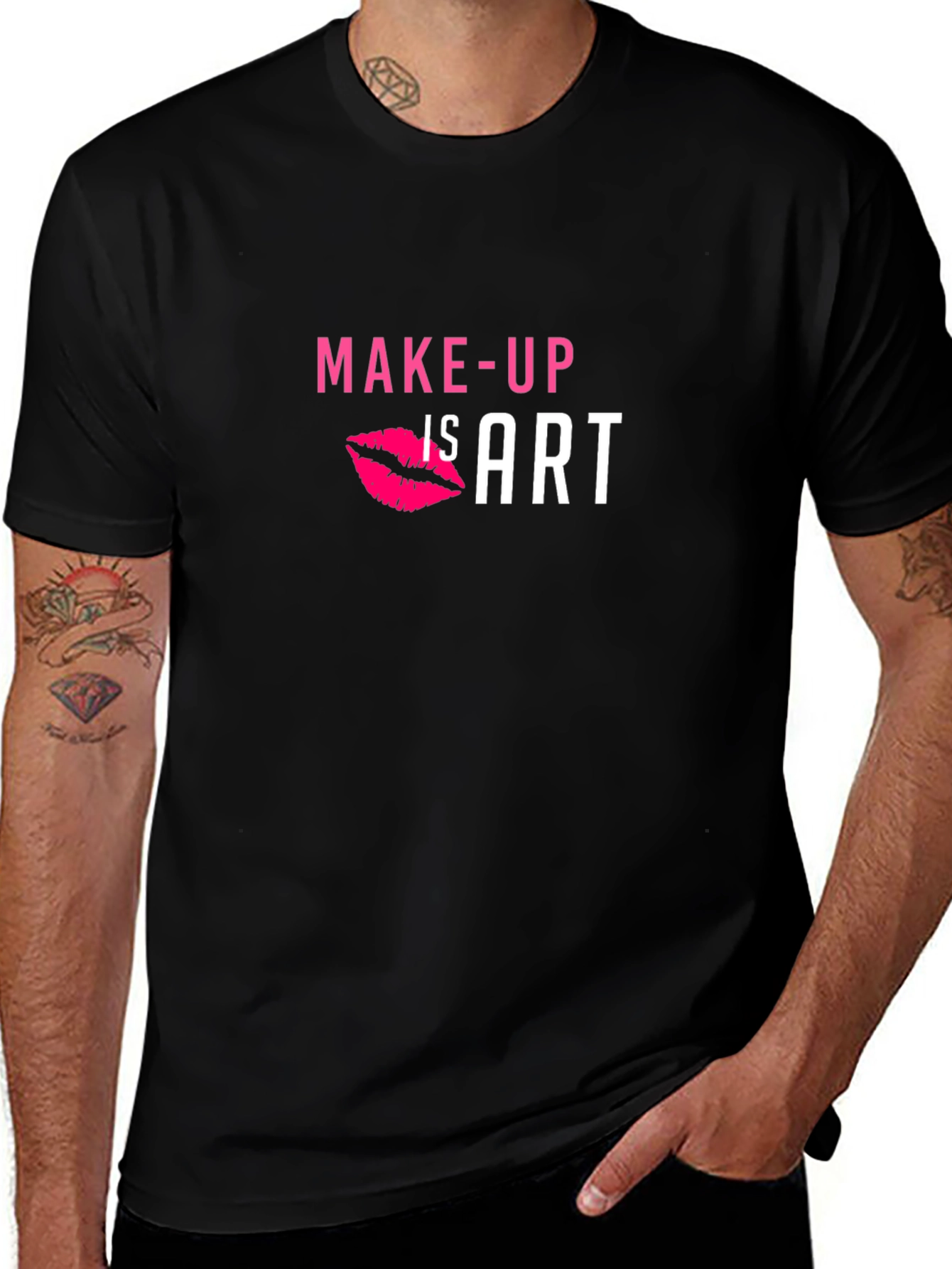 Makeup is Art Black Graphic T-Shirt