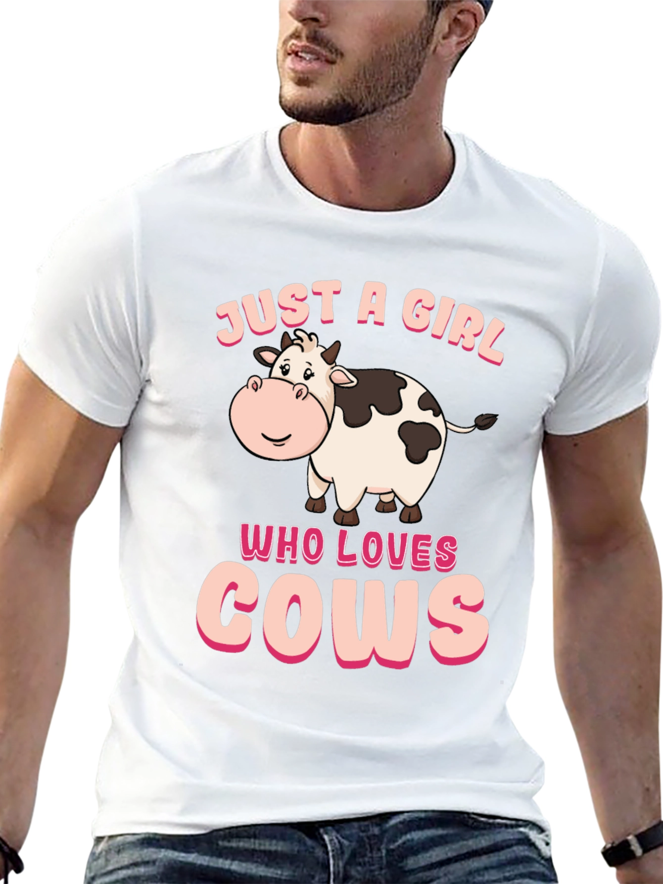 Just A Girl Who Loves Cows Graphic T-Shirt