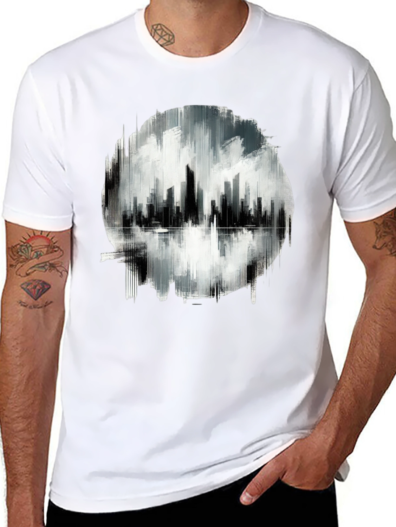 Cityscape Graphic Tee - Modern Urban Style