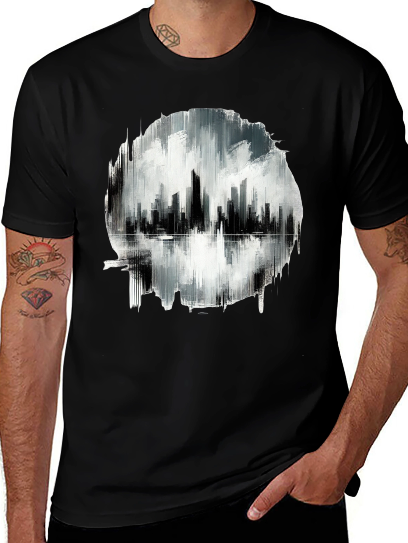 Cityscape Graphic Tee - Modern Urban Style