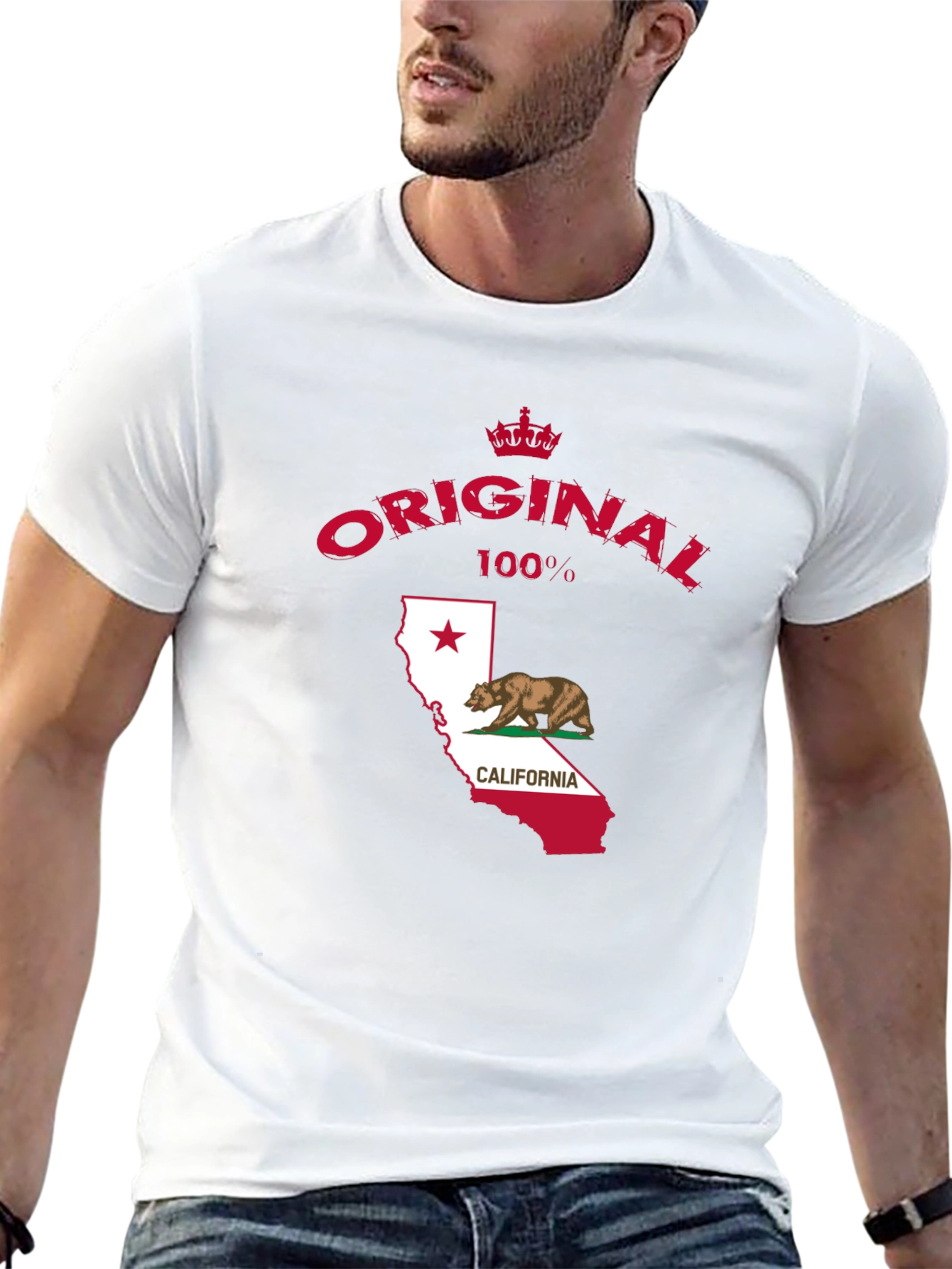Original California Bear Flag Black T-Shirt