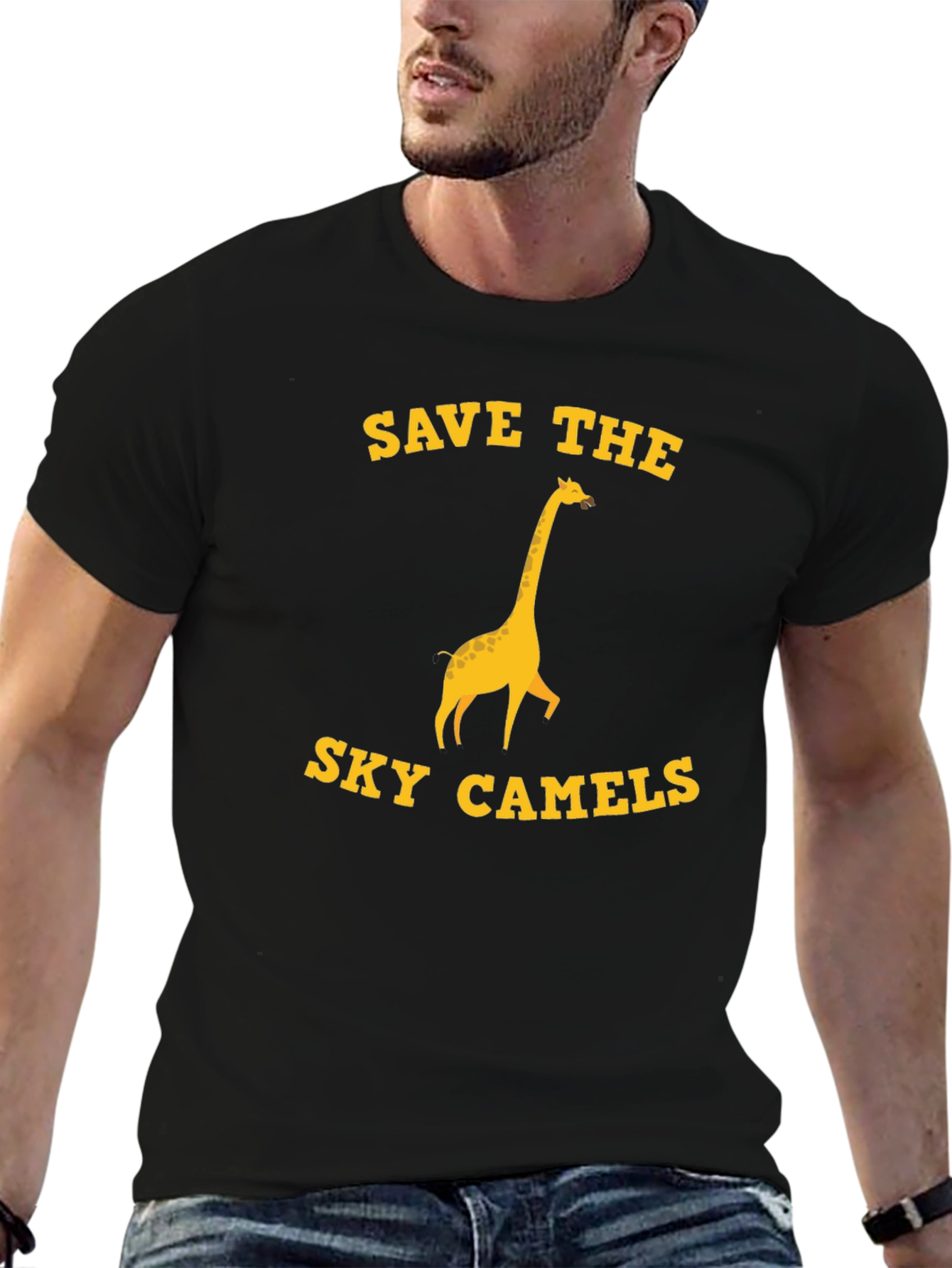 Save the Sky Camels Graphic Tee - Giraffe T-Shirt