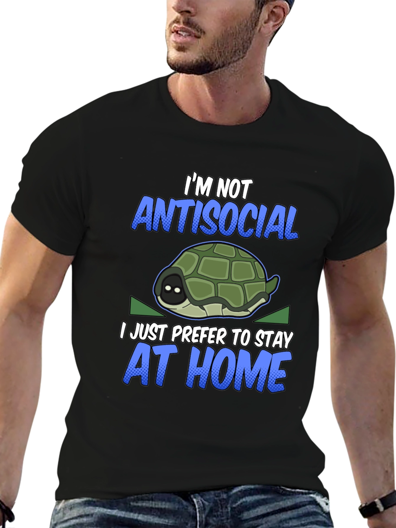 Introvert Turtle Graphic T-Shirt