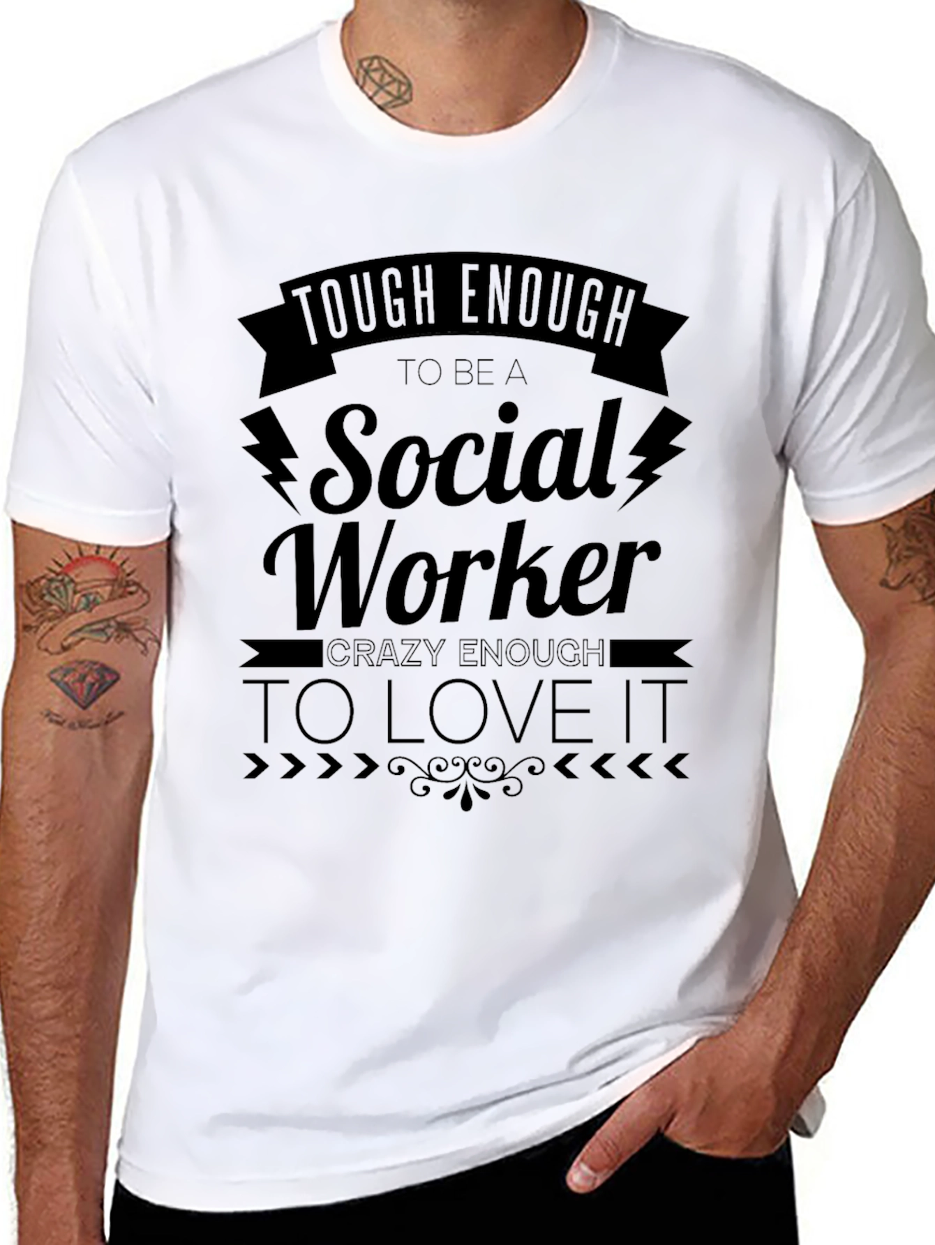 Tough Enough Social Worker Graphic Tee