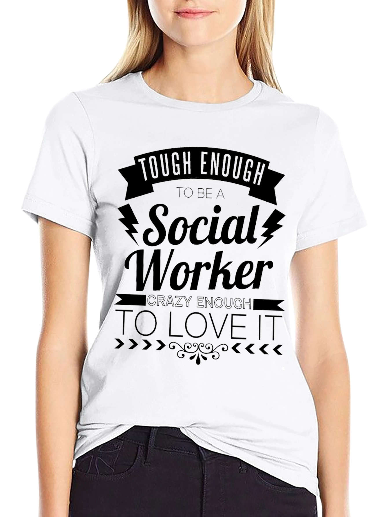 Tough Enough Social Worker Graphic Tee