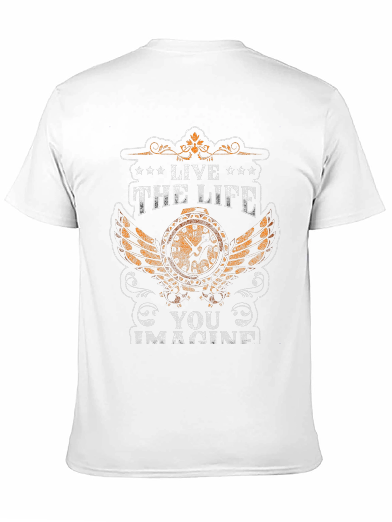 Live the Life T-Shirt - Clock & Wings Design