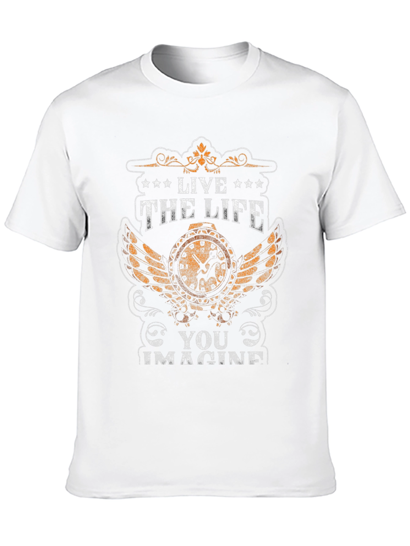 Live the Life T-Shirt - Clock & Wings Design