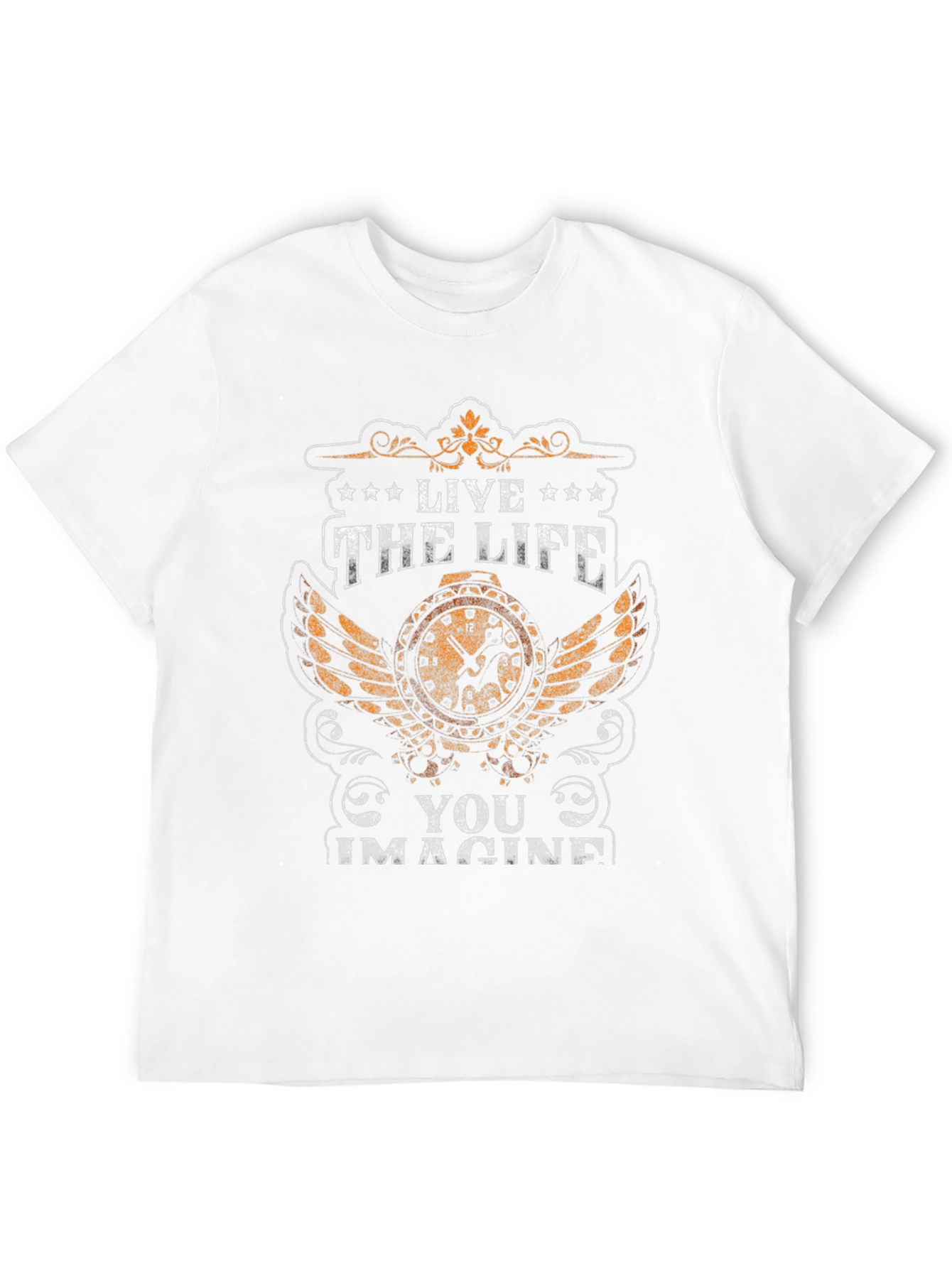 Live the Life T-Shirt - Clock & Wings Design