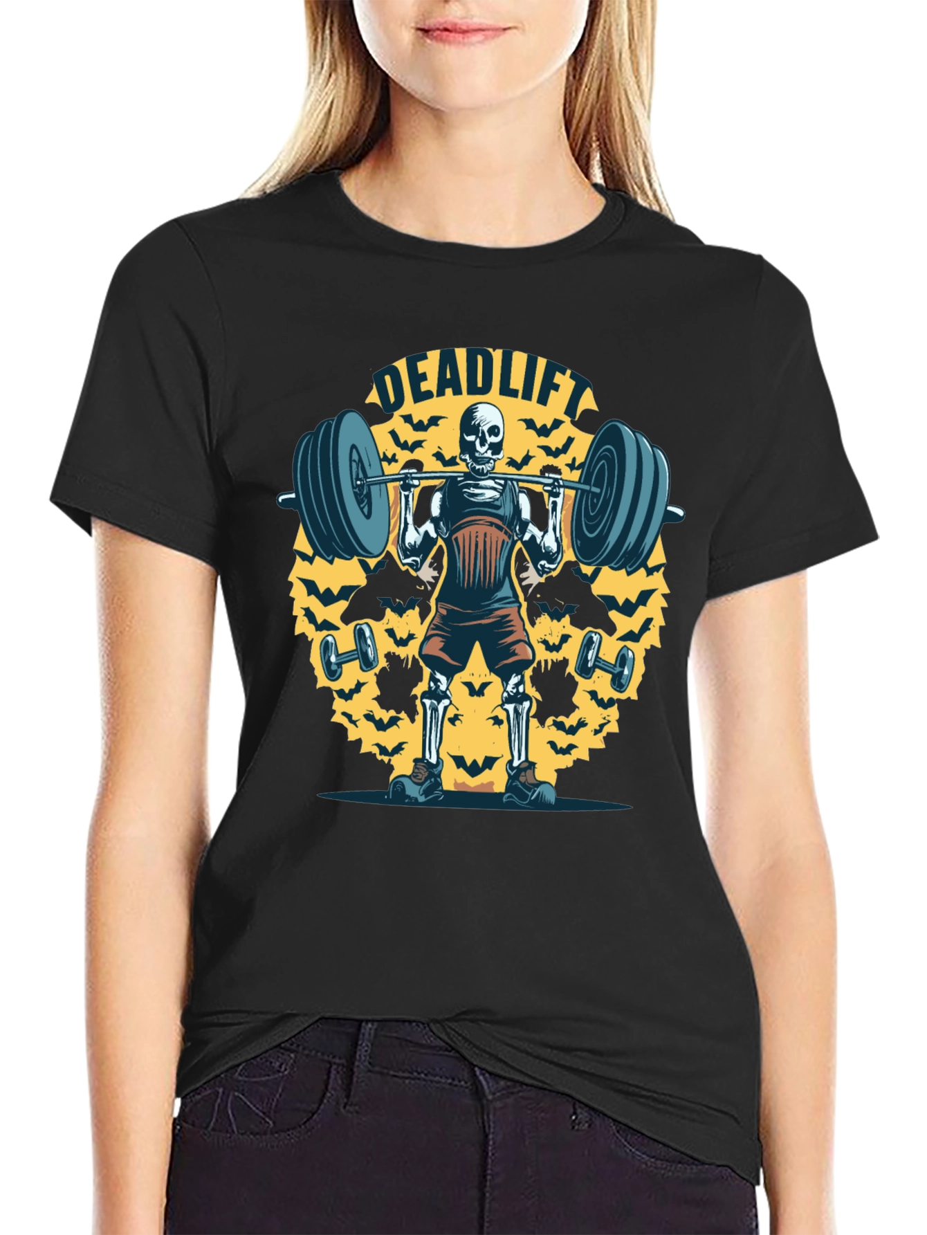 Deadlift Skeleton Graphic T-Shirt