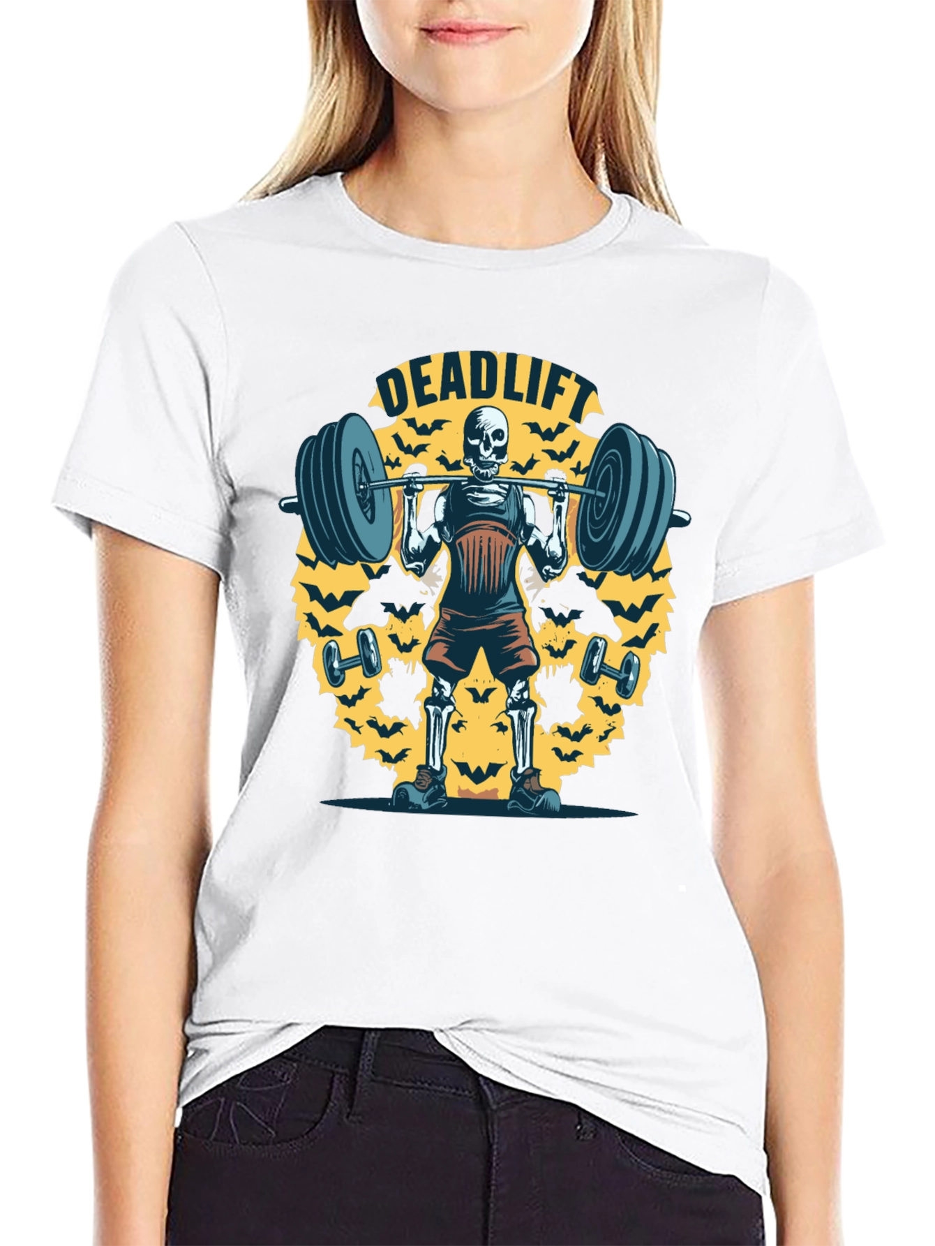 Deadlift Skeleton Graphic T-Shirt