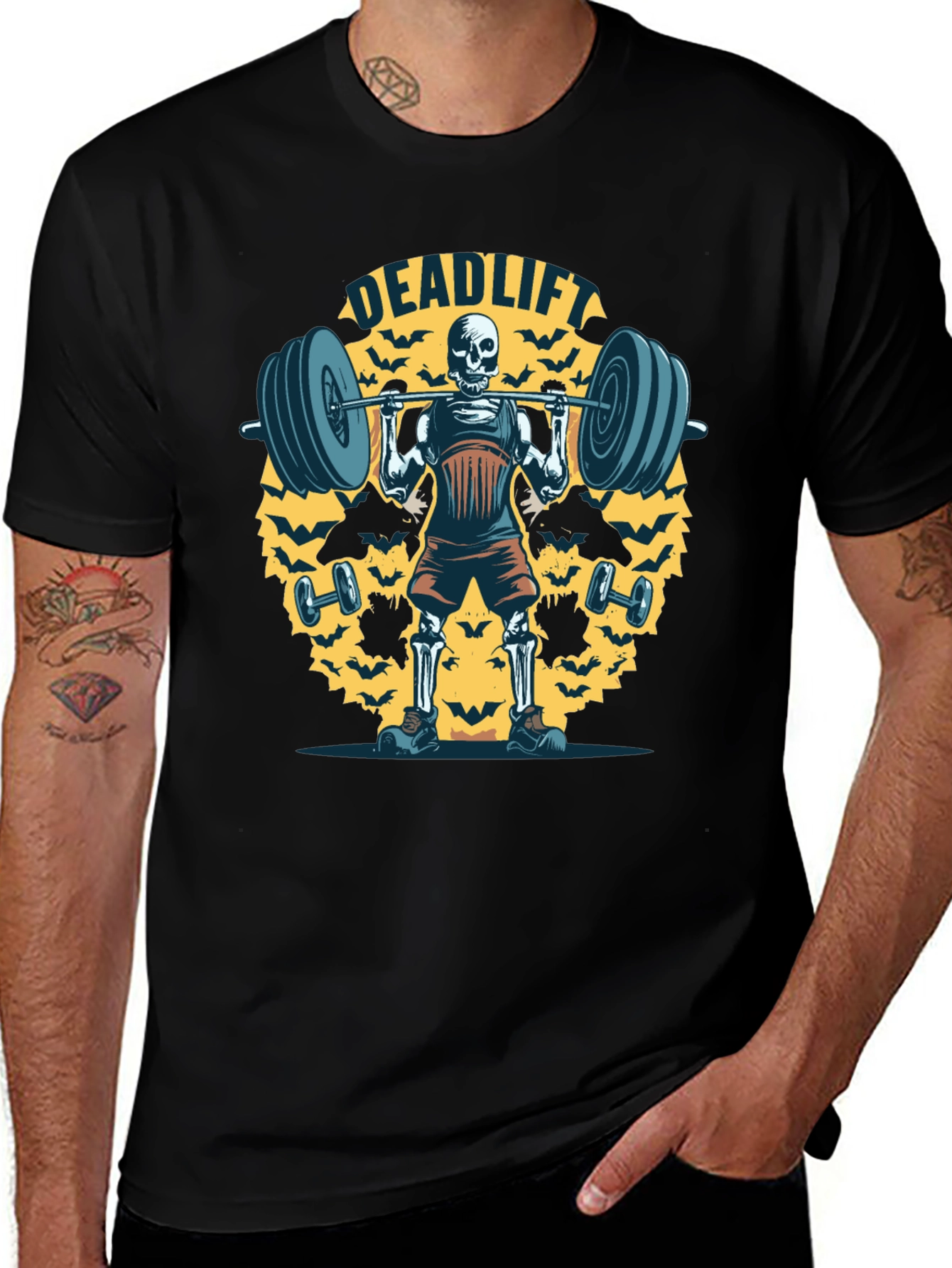 Deadlift Skeleton Graphic T-Shirt