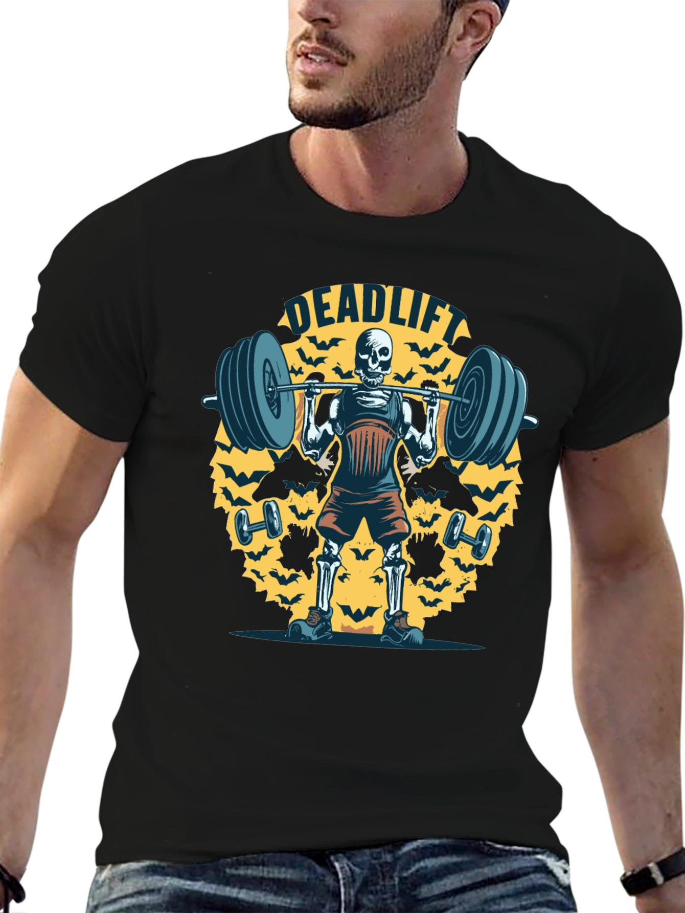 Deadlift Skeleton Graphic T-Shirt