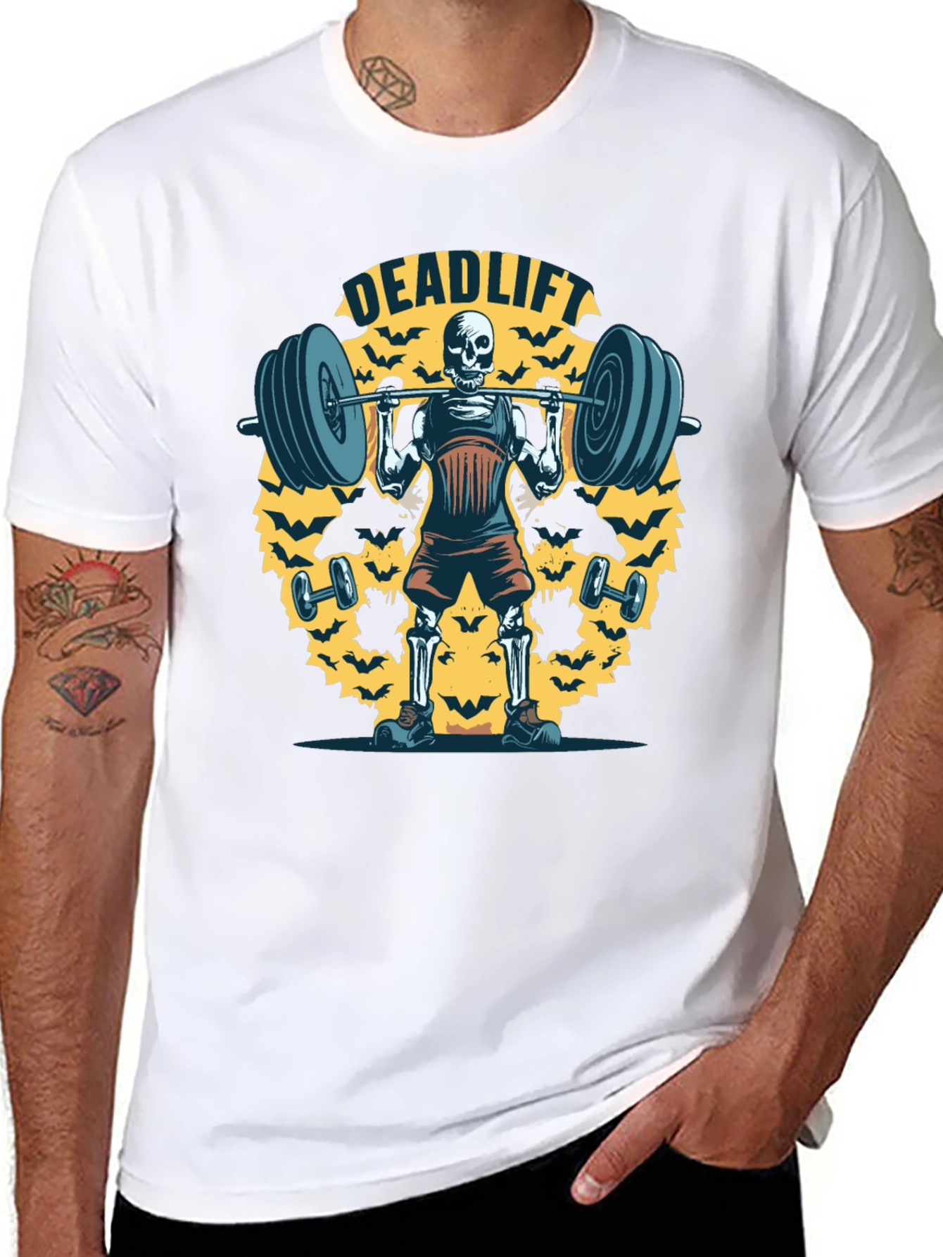 Deadlift Skeleton Graphic T-Shirt