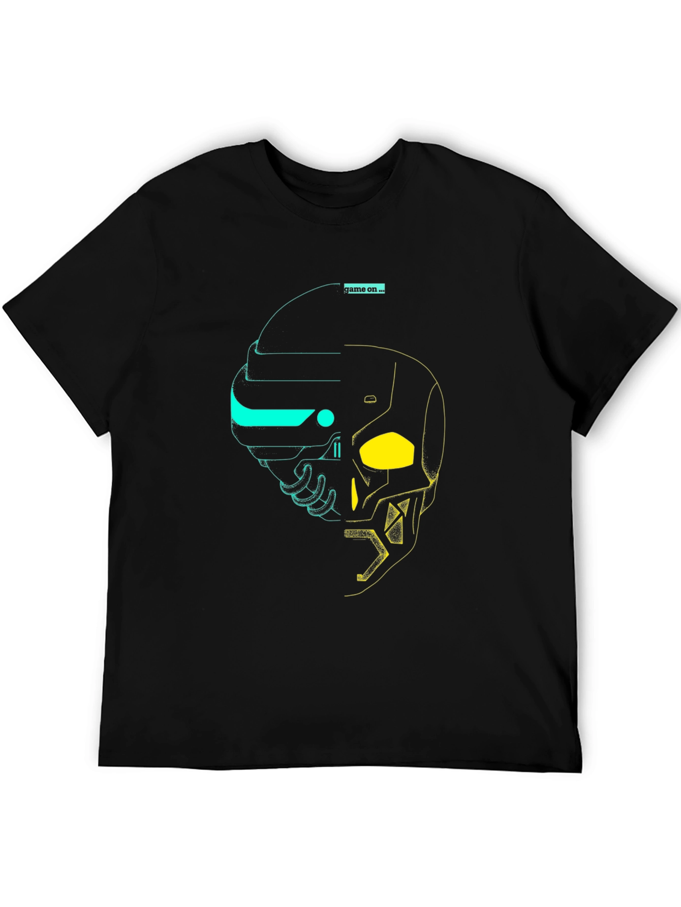 Game On Tee: Cyberpunk Skull Graphic T-Shirt