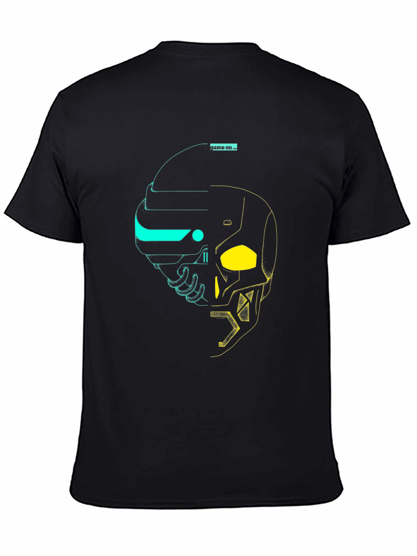 Game On Tee: Cyberpunk Skull Graphic T-Shirt