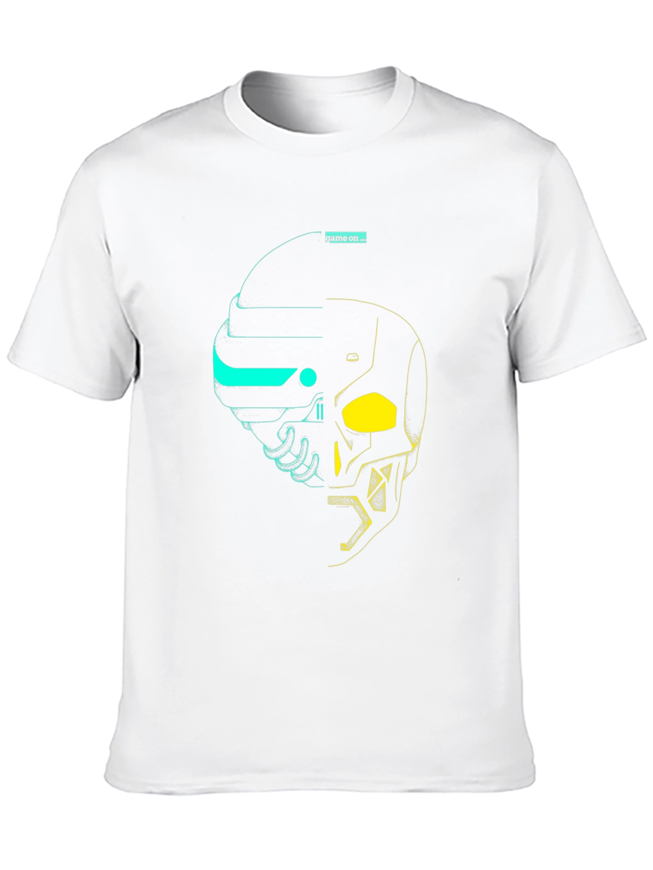 Game On Tee: Cyberpunk Skull Graphic T-Shirt