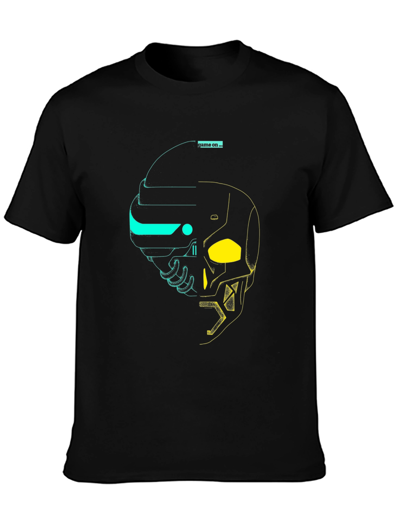 Game On Tee: Cyberpunk Skull Graphic T-Shirt