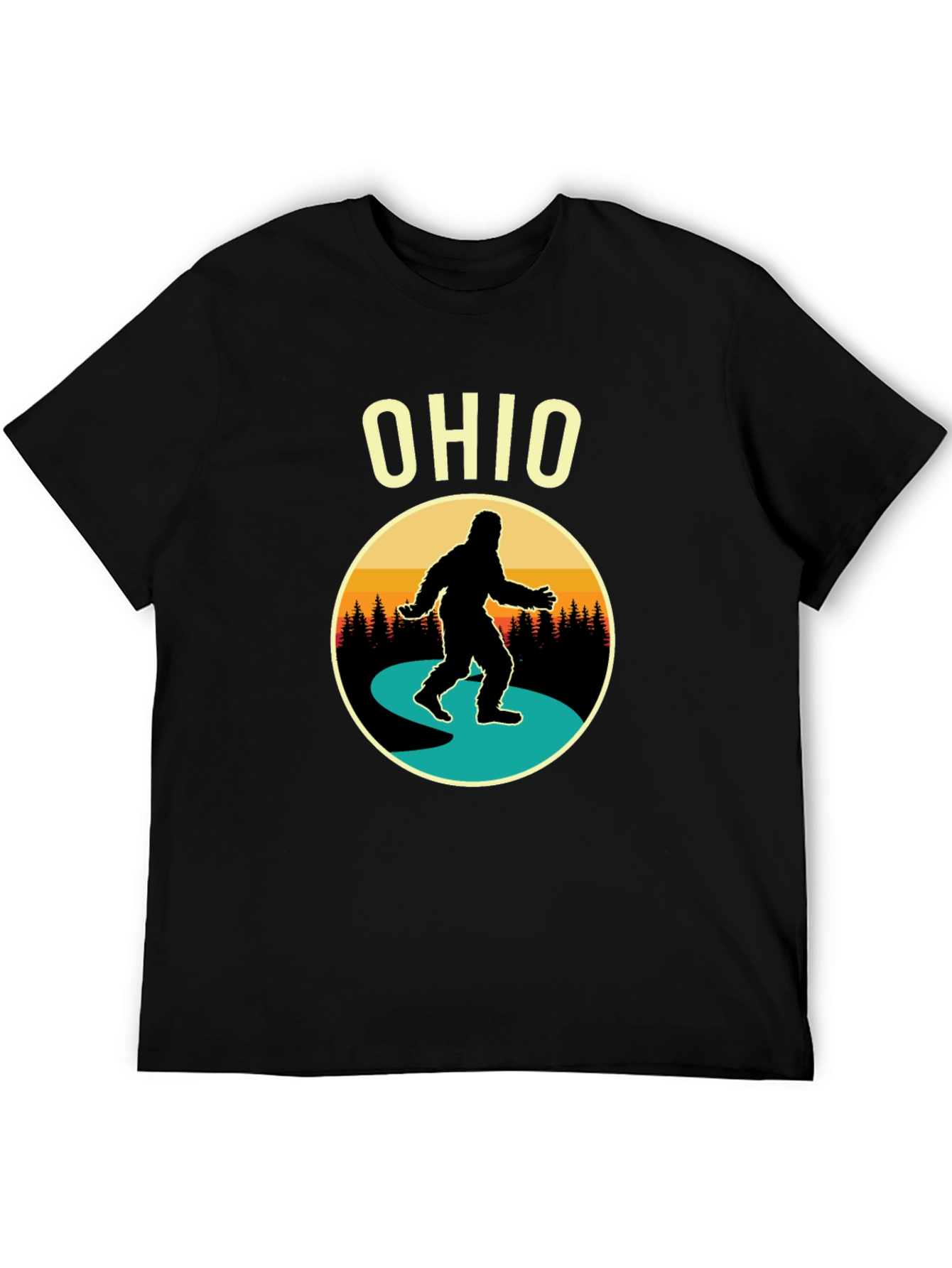 Ohio Bigfoot Sunset Graphic Tee