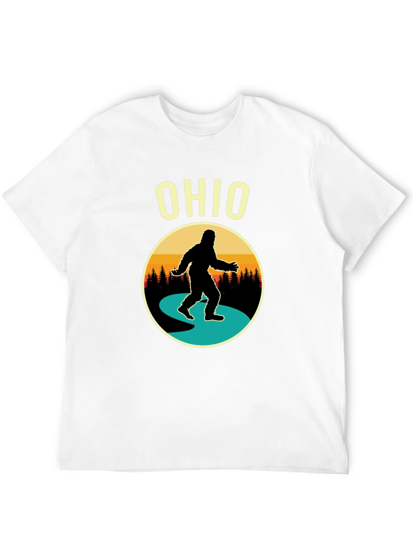 Ohio Bigfoot Sunset Graphic Tee