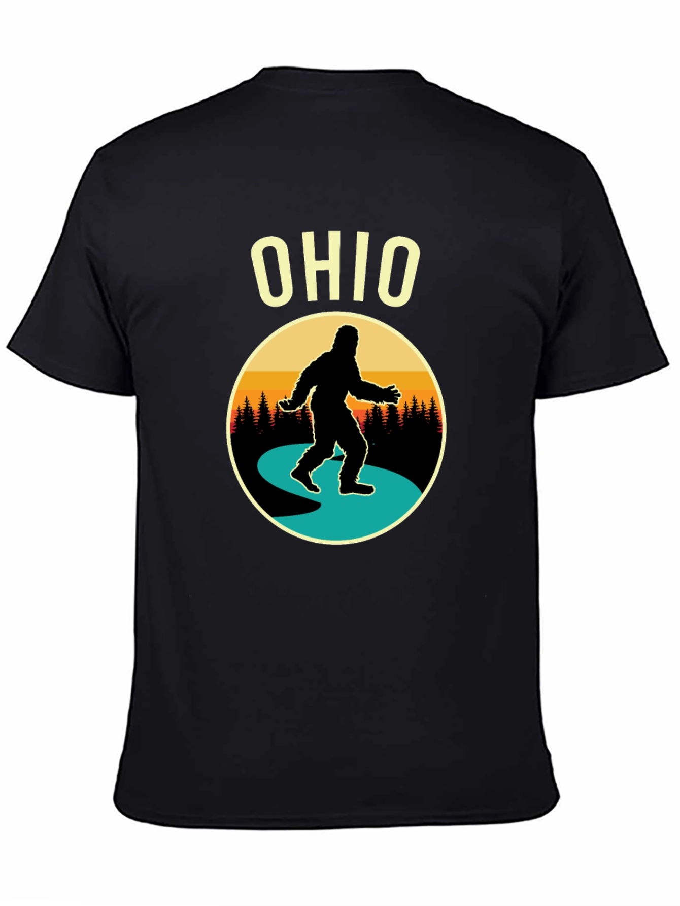 Ohio Bigfoot Sunset Graphic Tee