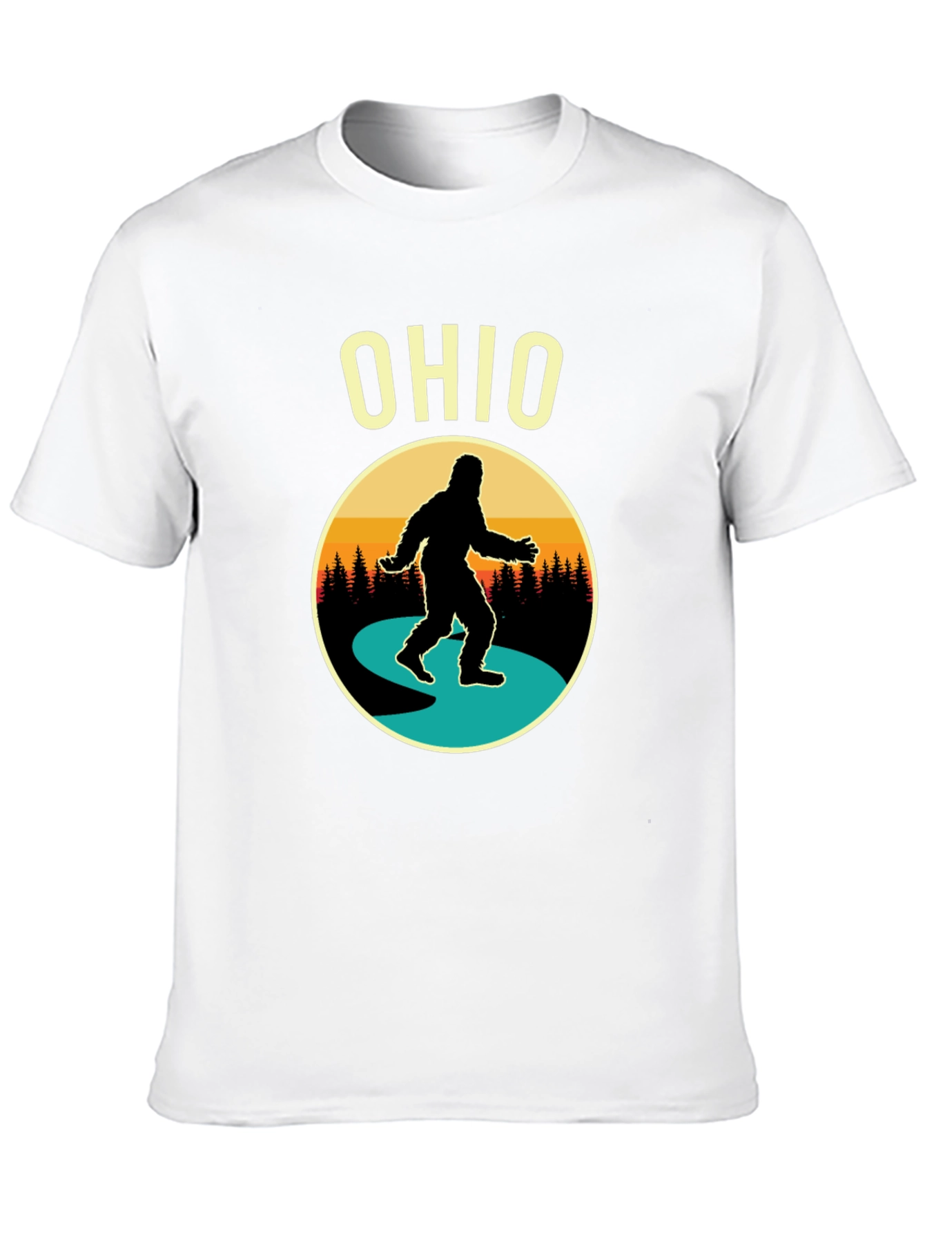Ohio Bigfoot Sunset Graphic Tee