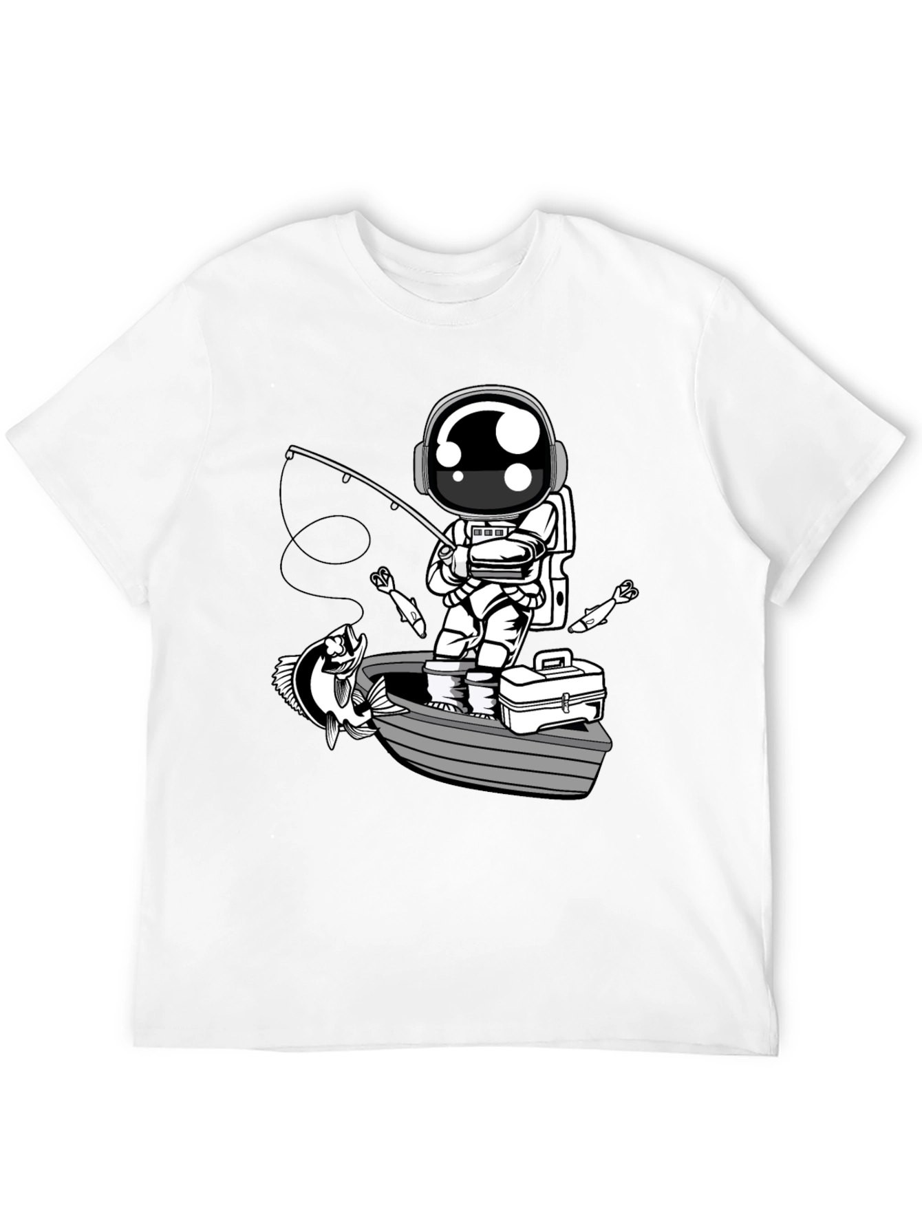 Astronaut Fishing T-Shirt - Space Angler Tee