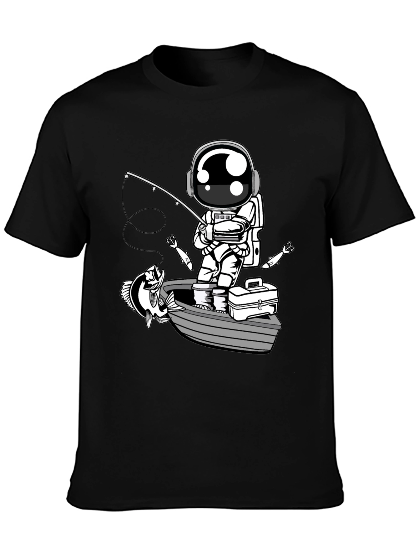 Astronaut Fishing T-Shirt - Space Angler Tee