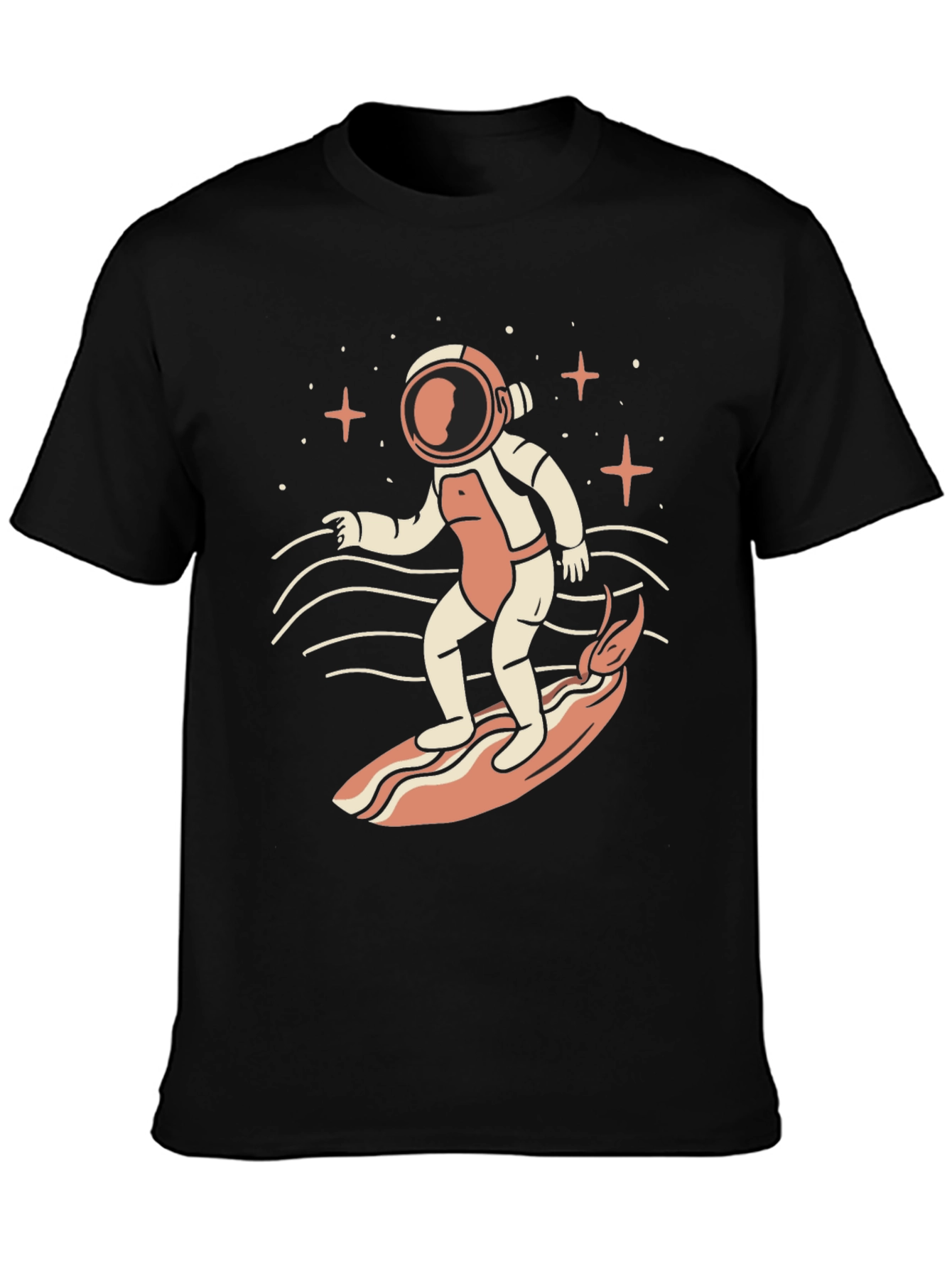 Astronaut Surfing Graphic T-Shirt