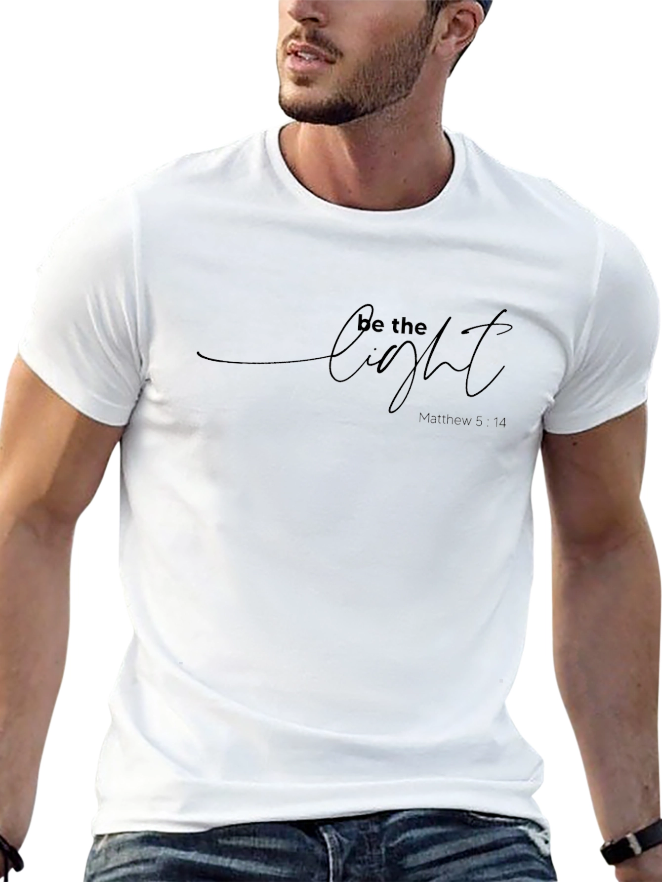 Be The Light Black T-Shirt - Matthew 5:14